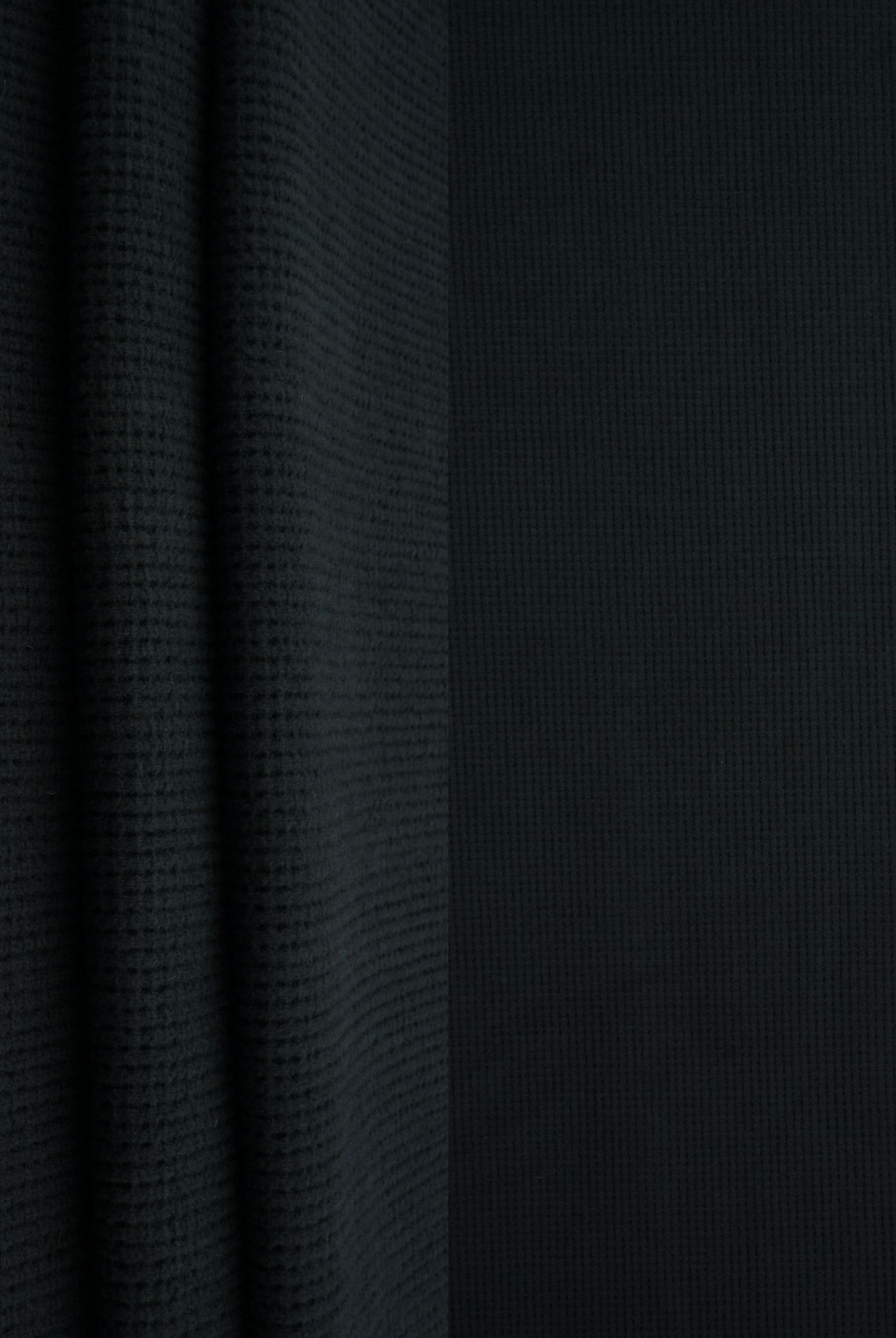 KNT4612 BLACK BOTTOMS KNIT NO-PRINT PANTS SKIRTS SOLID-B STRETCH SWEATER SWEATSHIRT TOPS TUNICS WAFFLE