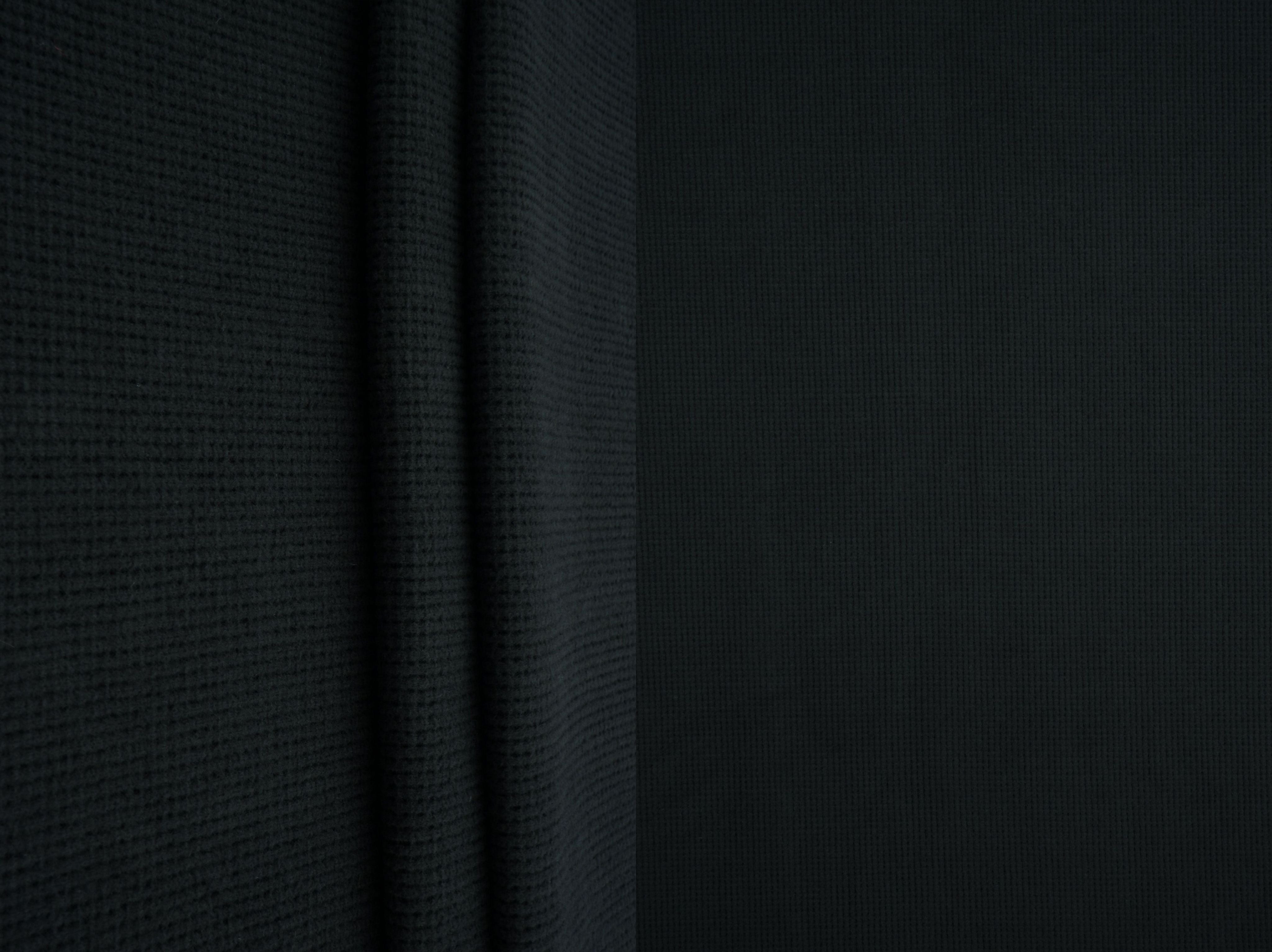 KNT4612 BLACK BOTTOMS KNIT NO-PRINT PANTS SKIRTS SOLID-B STRETCH SWEATER SWEATSHIRT TOPS TUNICS WAFFLE