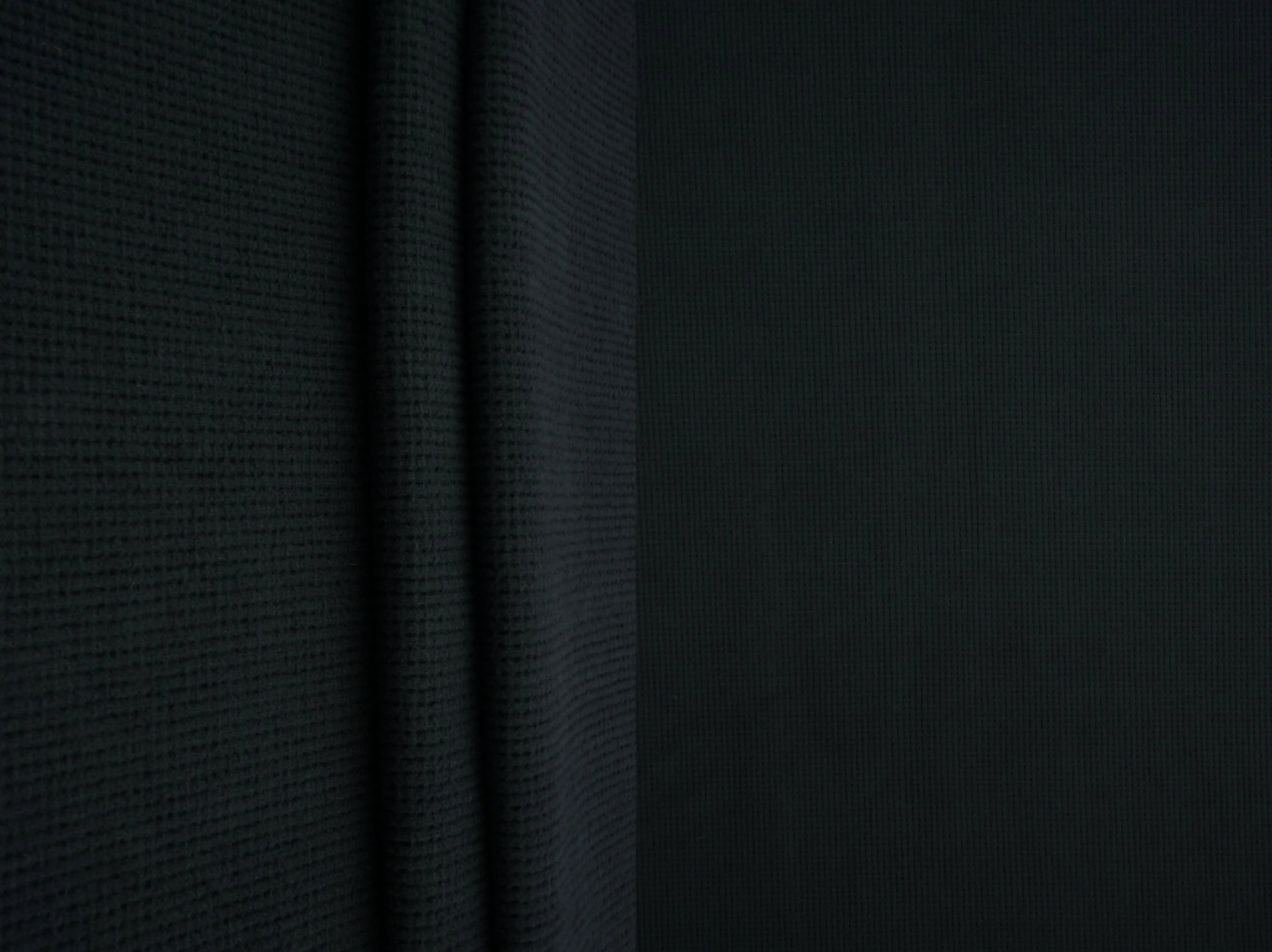 KNT4612 BLACK BOTTOMS KNIT NO-PRINT PANTS SKIRTS SOLID-B STRETCH SWEATER SWEATSHIRT TOPS TUNICS WAFFLE