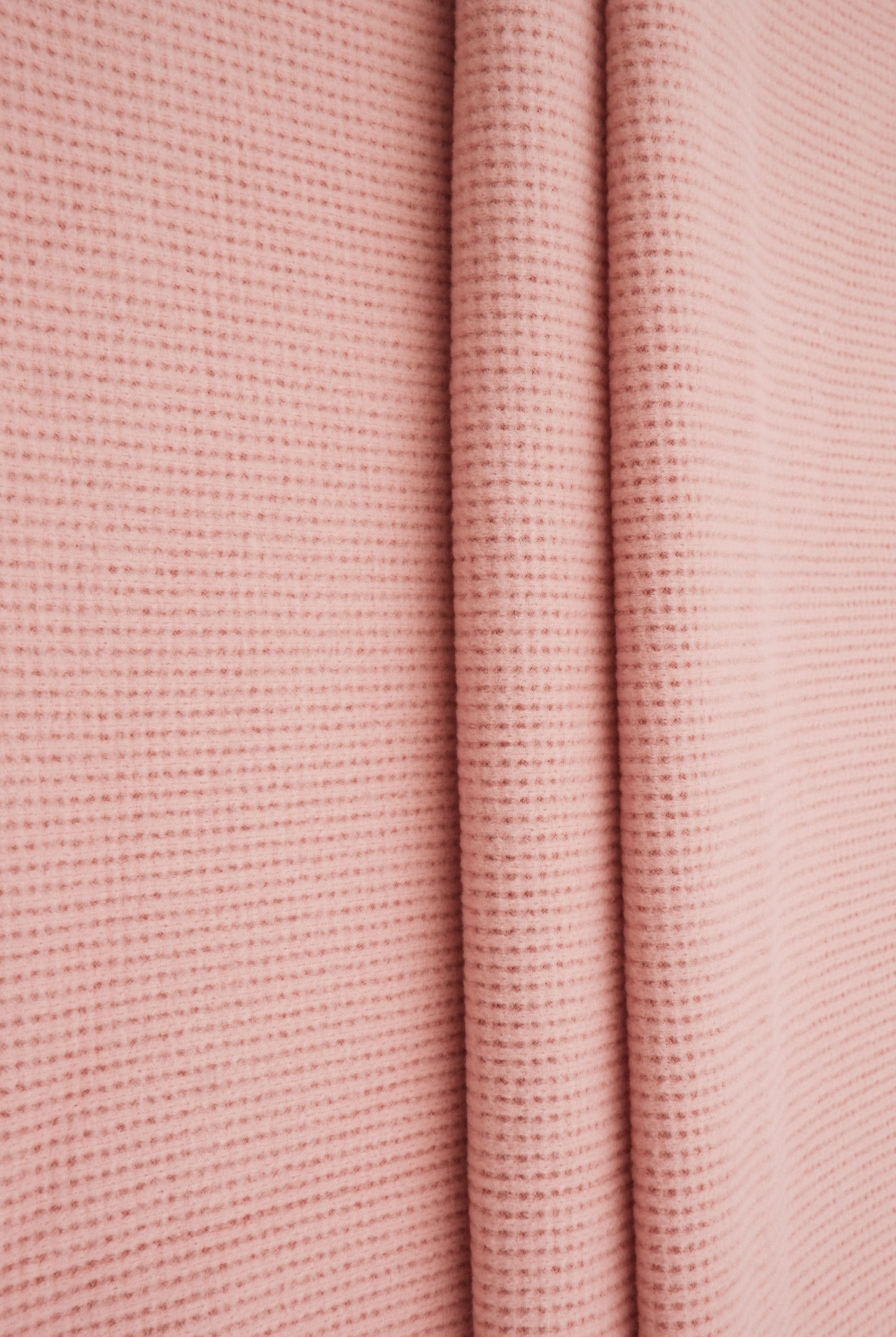 Solid Fleece Waffle Knit Fabric - KNT4612