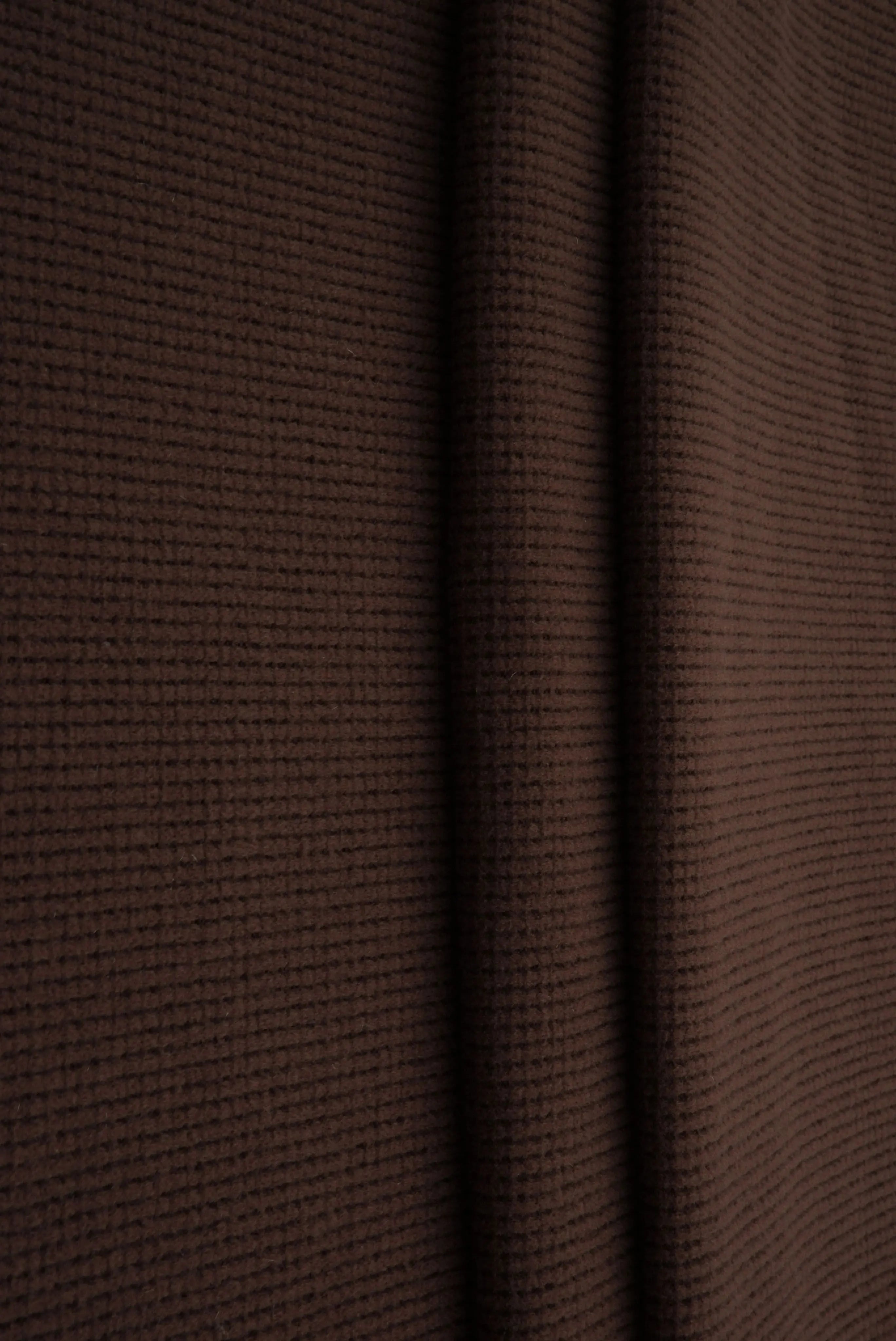 KNT4612 BROWN BOTTOMS KNIT NO-PRINT PANTS SKIRTS SOLID-B STRETCH SWEATER SWEATSHIRT TOPS TUNICS WAFFLE