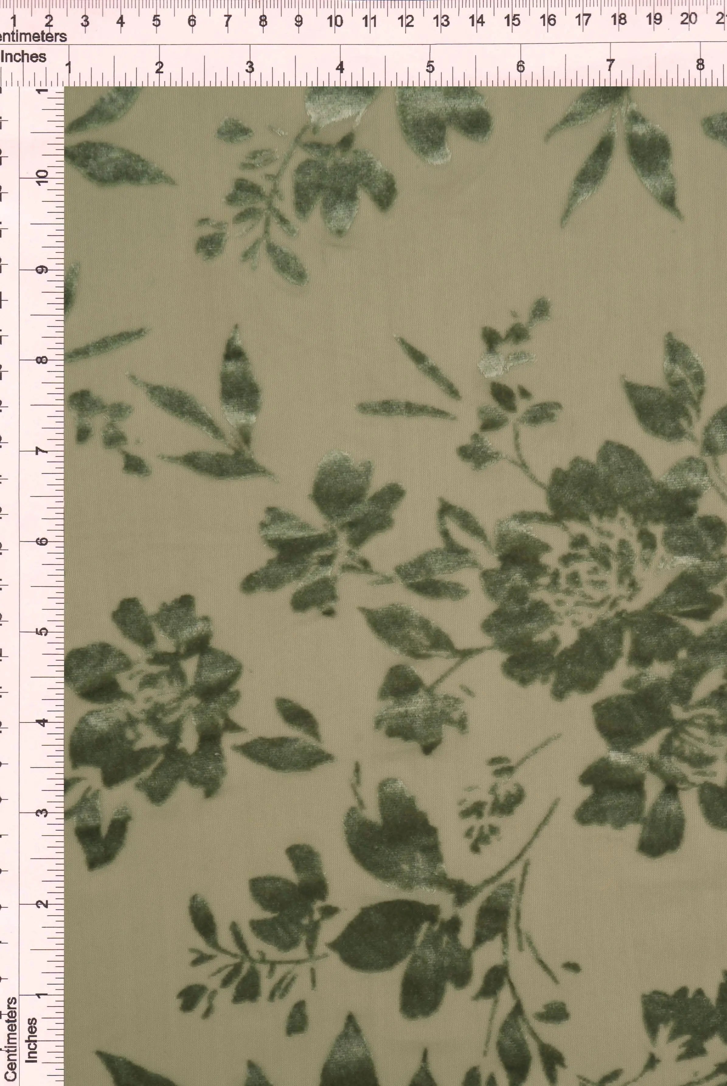 KNT3869-MS11375 OLIVE VINTAGE BLOUSE BODYSUIT BOTTOMS BURNOUT CAMI DRESS FLORAL GREEN KNIT MESH NYLON PANTS POLYESTER PRINT-B SPANDEX STRETCH TOPS TUNICS