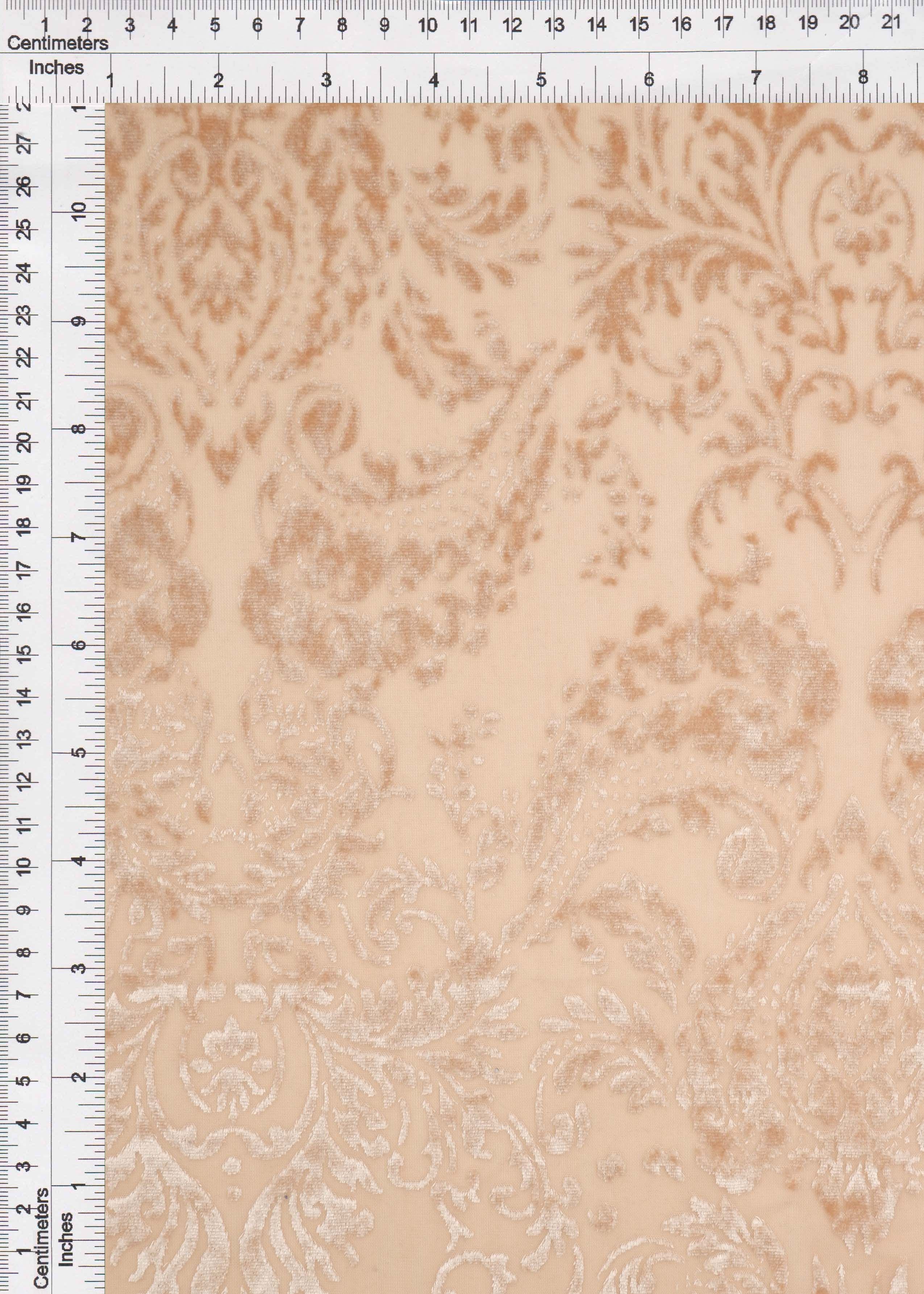 Damask Wallpaper Velvet Burnout Knit Fabric KNT3869-MS11379