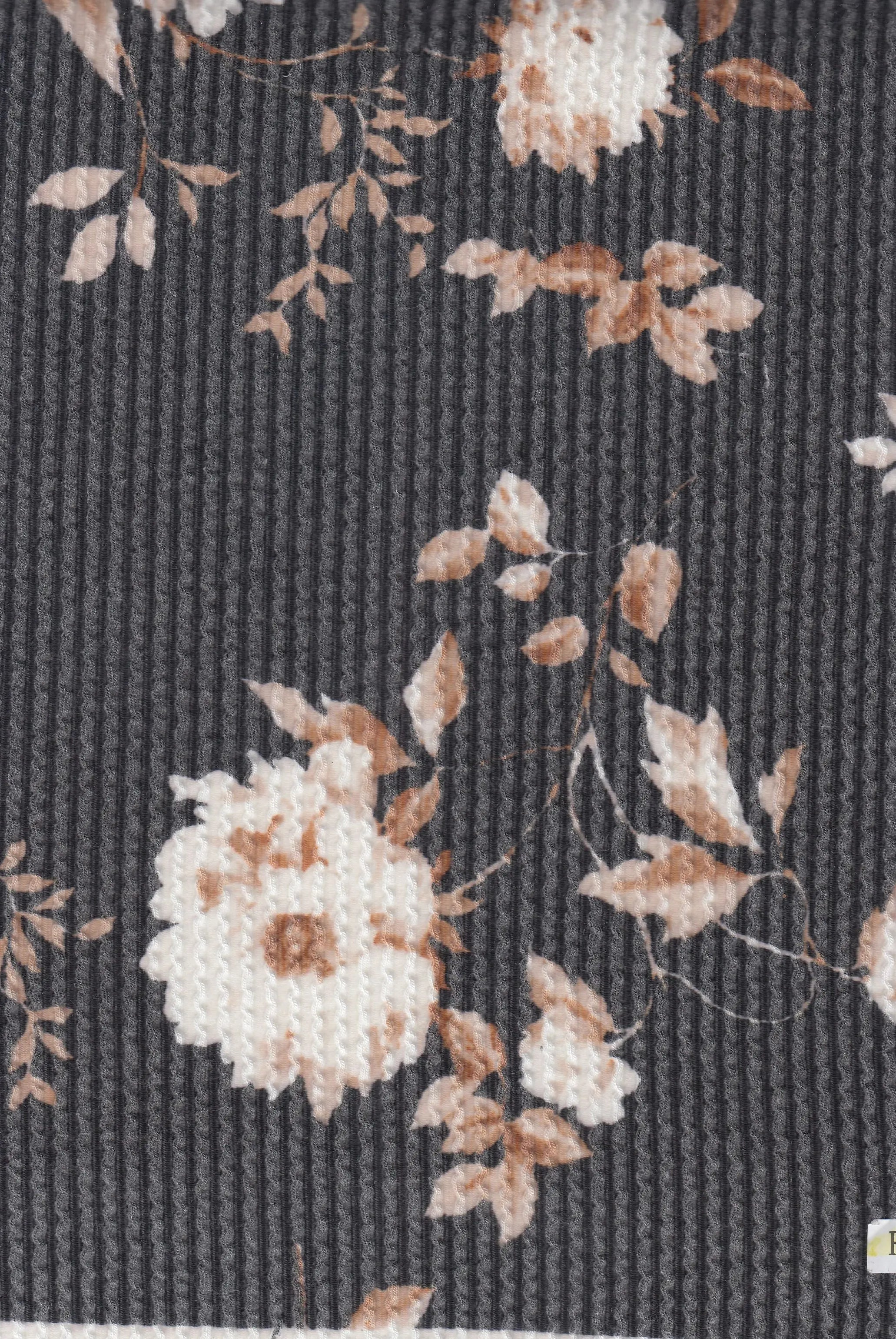 KNT4463-MS11153 BLACK ACTIVEWEAR BOTTOMS DOUBLE KNIT DRESS FLOWER JACQUARD PANTS POLYESTER RAYON RIB SKIRTS SOLID SPANDEX STRETCH URBAN