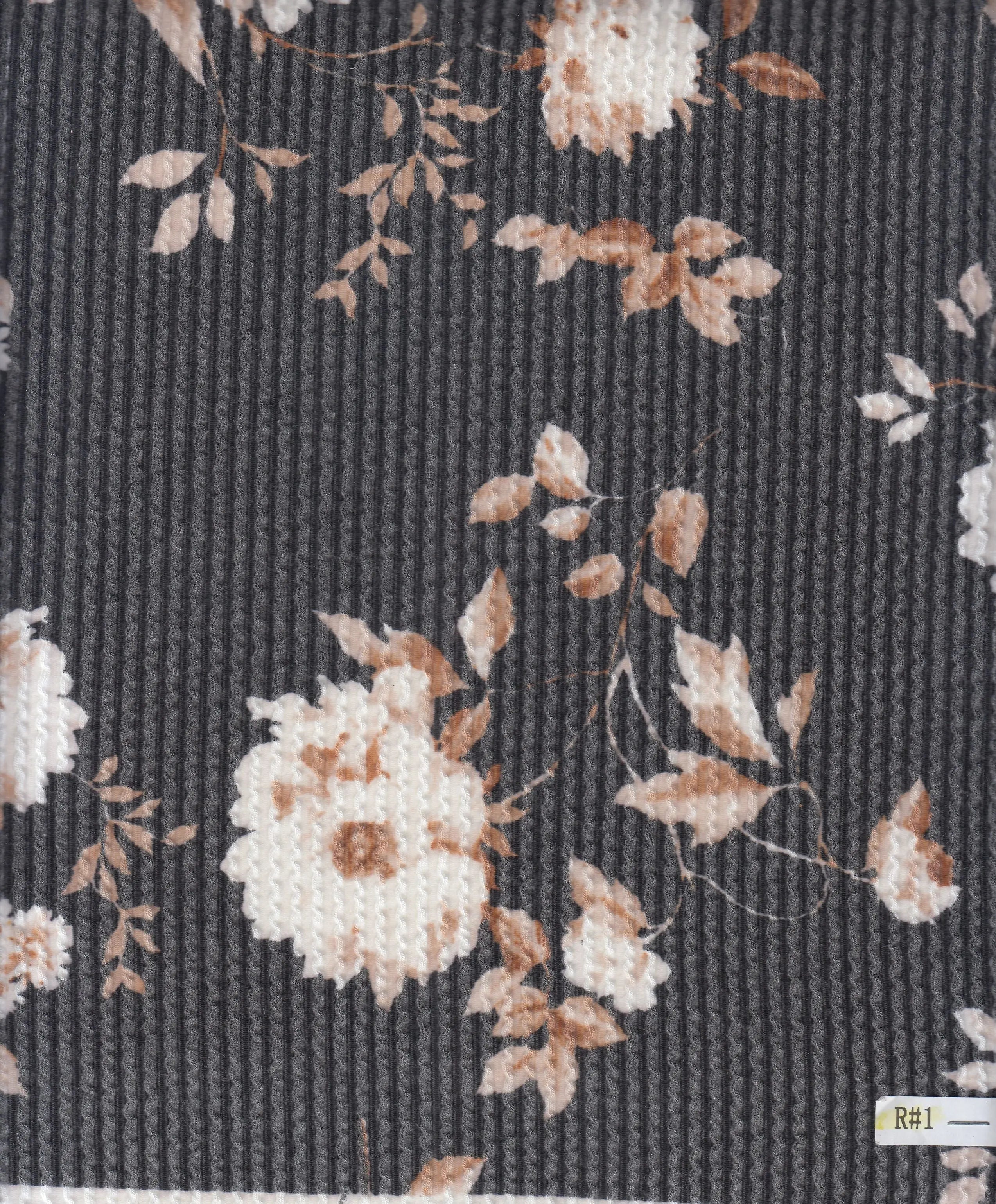 KNT4463-MS11153 BLACK ACTIVEWEAR BOTTOMS DOUBLE KNIT DRESS FLOWER JACQUARD PANTS POLYESTER RAYON RIB SKIRTS SOLID SPANDEX STRETCH URBAN