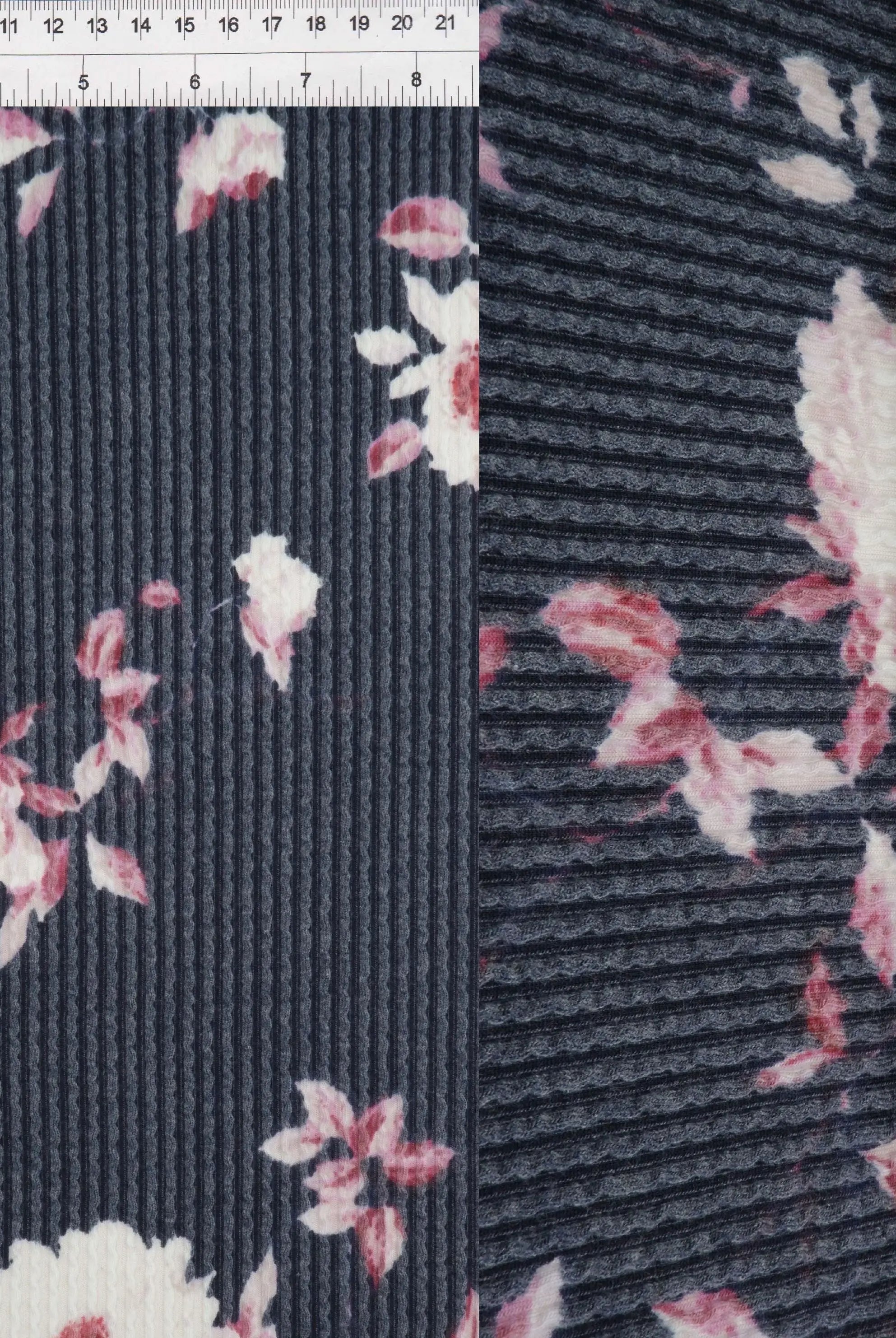 KNT4463-MS11153 NAVY ACTIVEWEAR BOTTOMS DOUBLE KNIT DRESS FLOWER JACQUARD PANTS POLYESTER RAYON RIB SKIRTS SOLID SPANDEX STRETCH URBAN