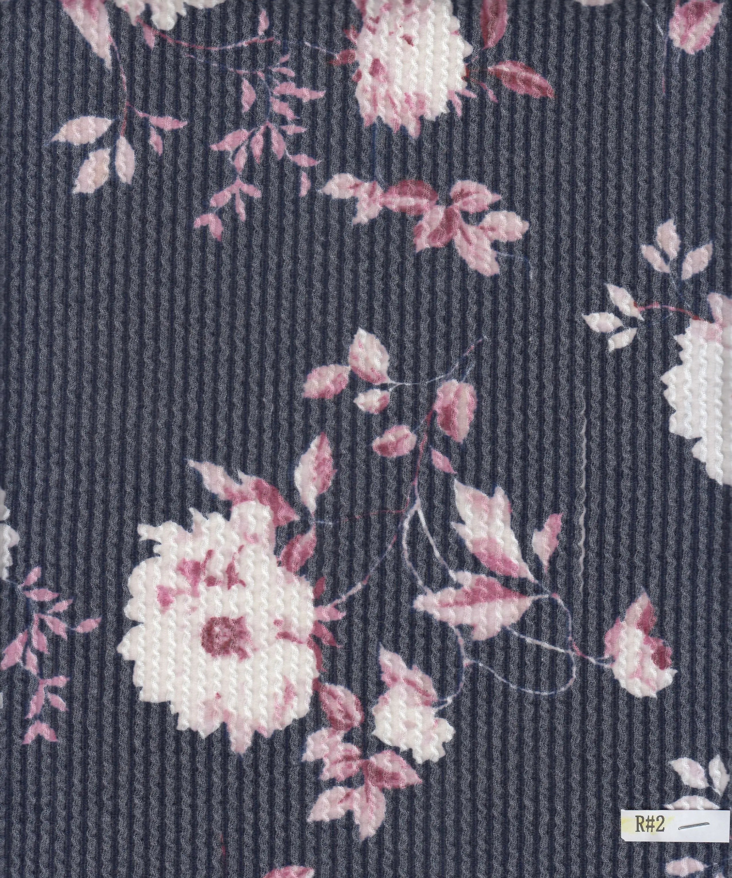 KNT4463-MS11153 NAVY ACTIVEWEAR BOTTOMS DOUBLE KNIT DRESS FLOWER JACQUARD PANTS POLYESTER RAYON RIB SKIRTS SOLID SPANDEX STRETCH URBAN