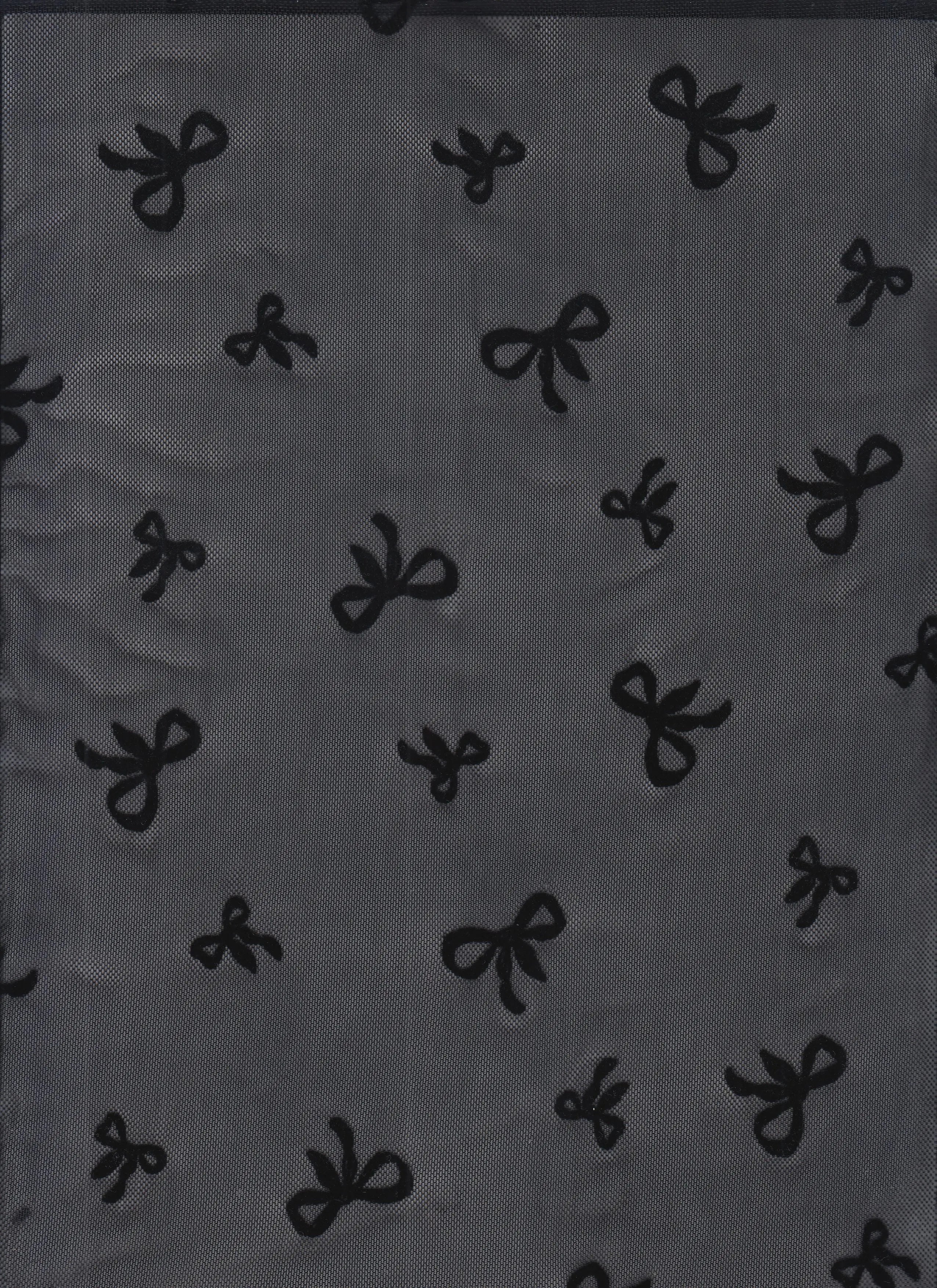 Bow Flocking Mesh Fabric FLOCK-MS11411
