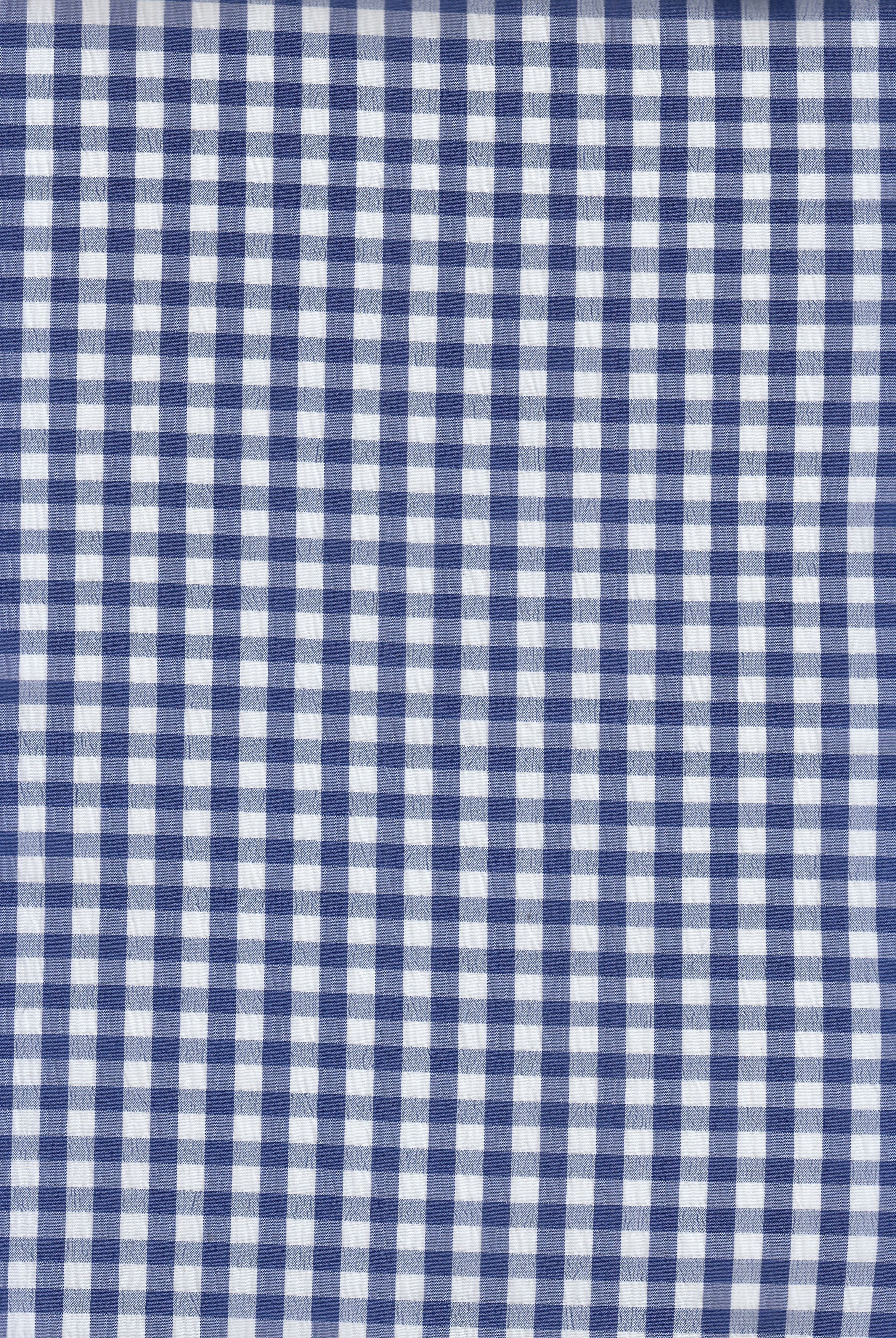 Textured Gingham Plaid Stretch Woven Fabric - GH4616