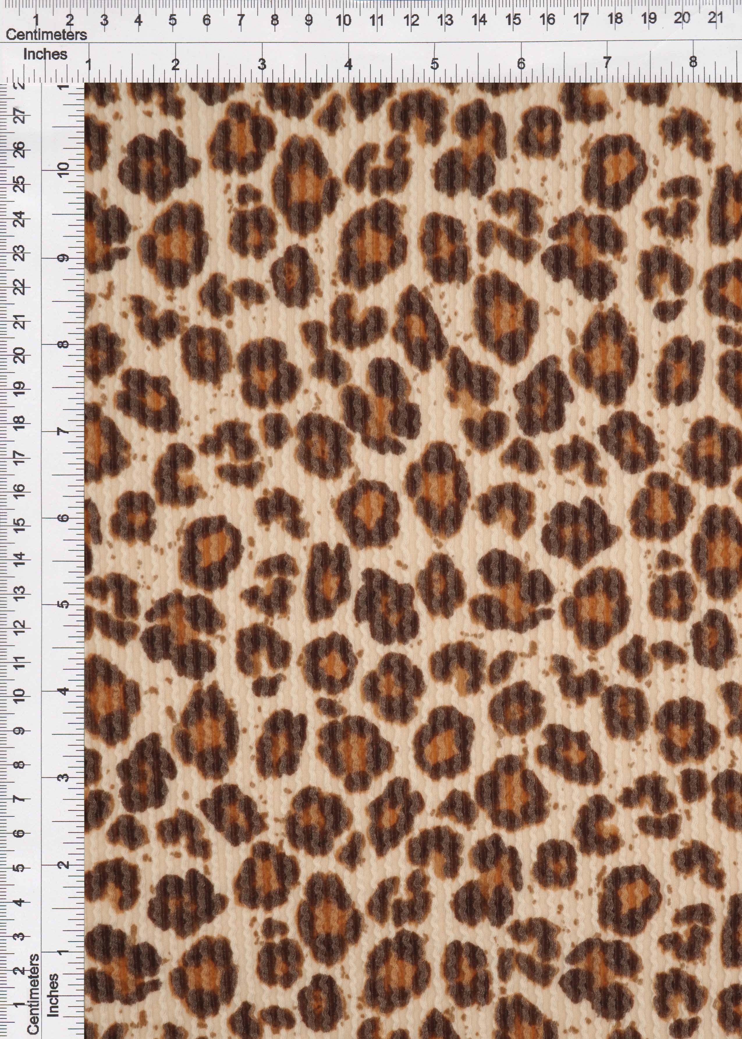 Leopard Jacquard Double Knit Fabric - KNT4463-MS11424