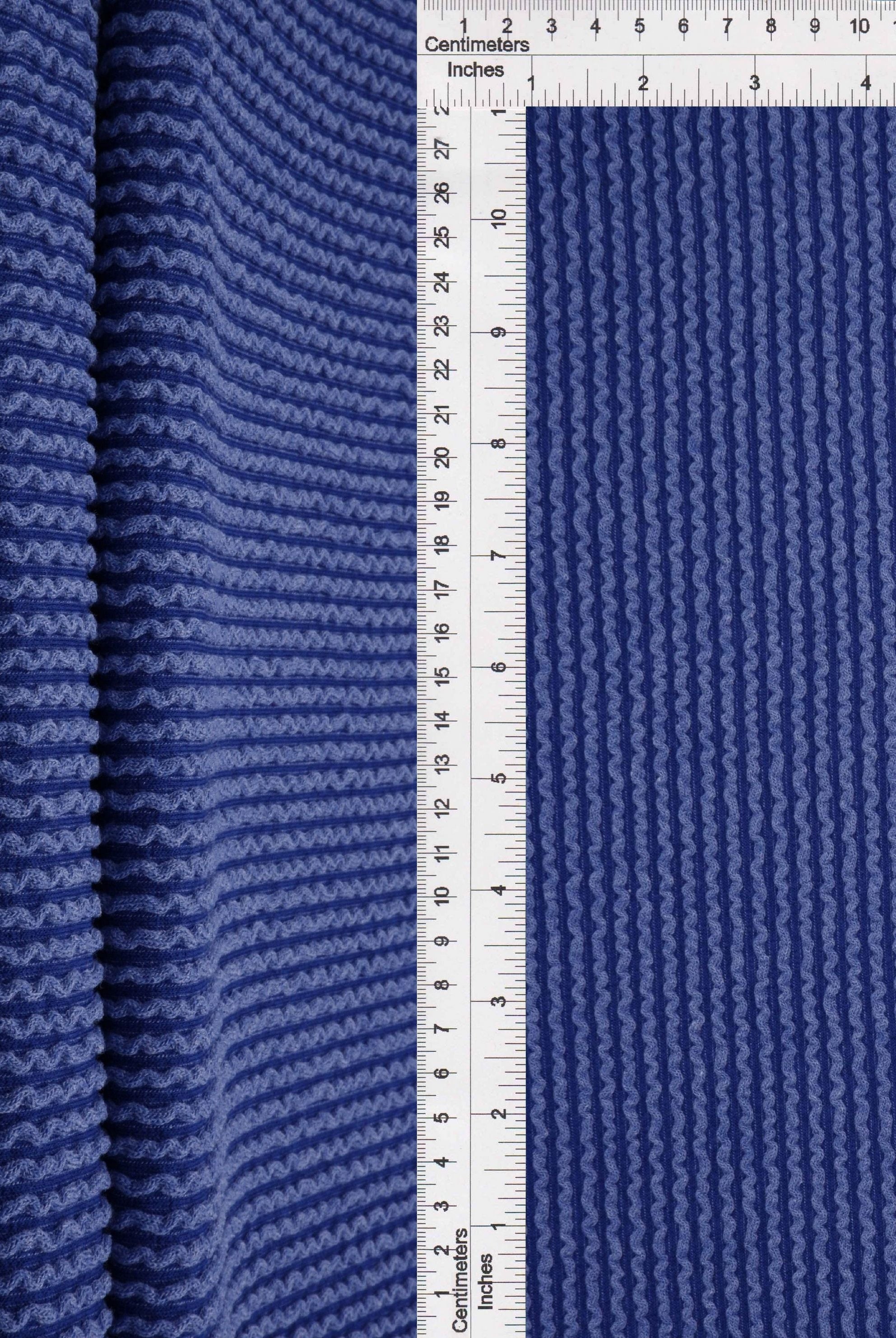 Jacquard Double Knit Rib Stretch Fabric - KNT4463