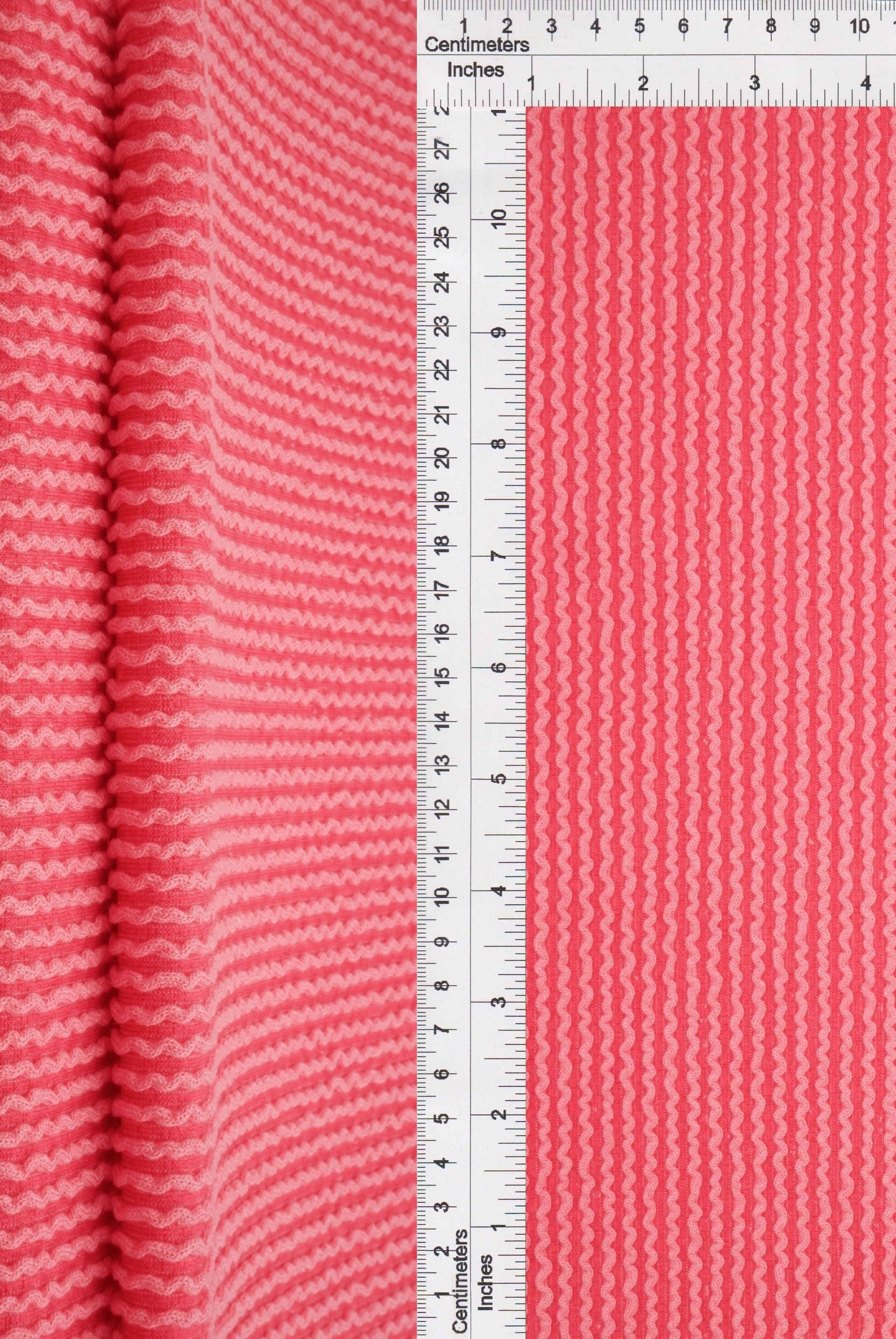 Jacquard Double Knit Rib Stretch Fabric - KNT4463