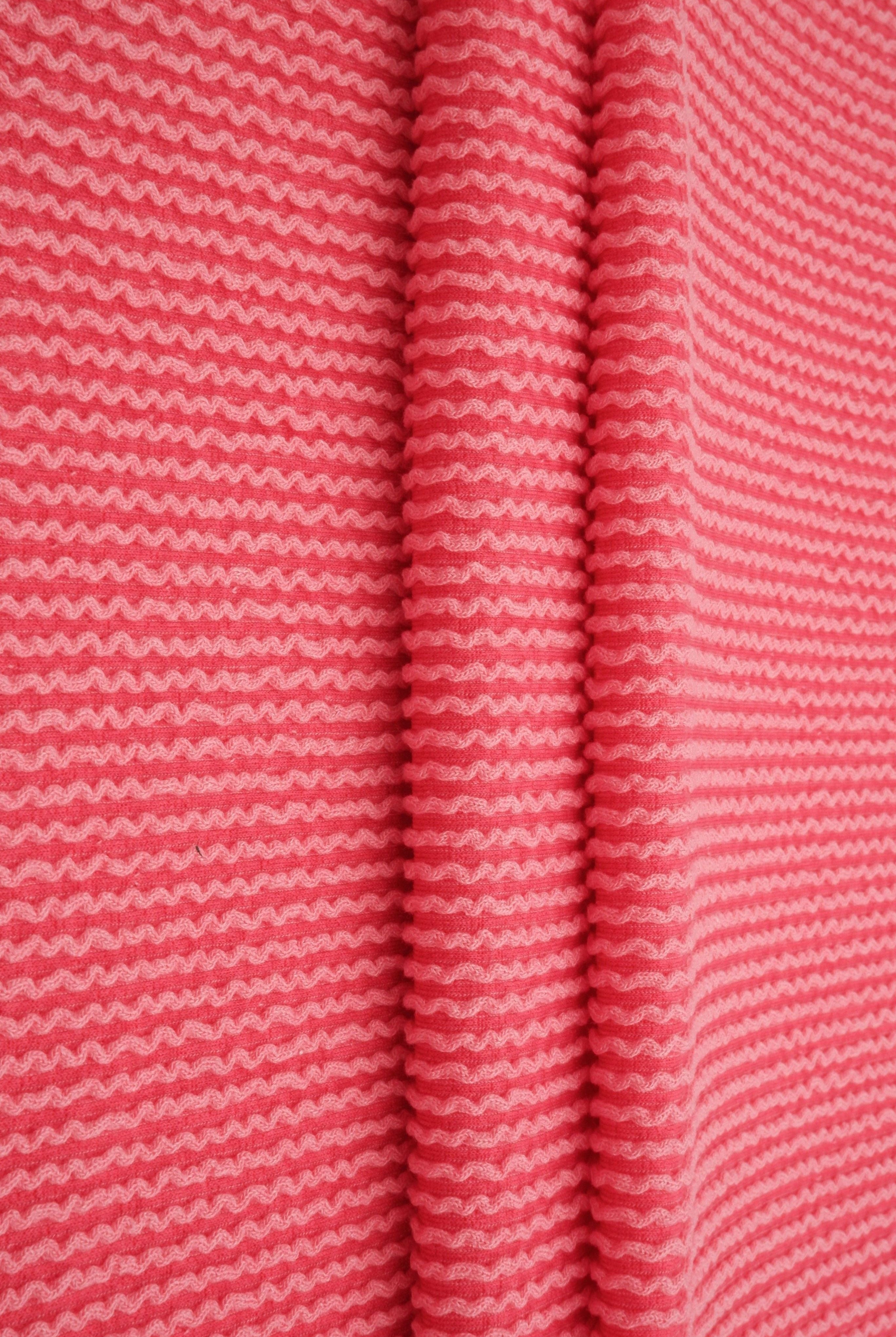 Jacquard Double Knit Rib Stretch Fabric - KNT4463