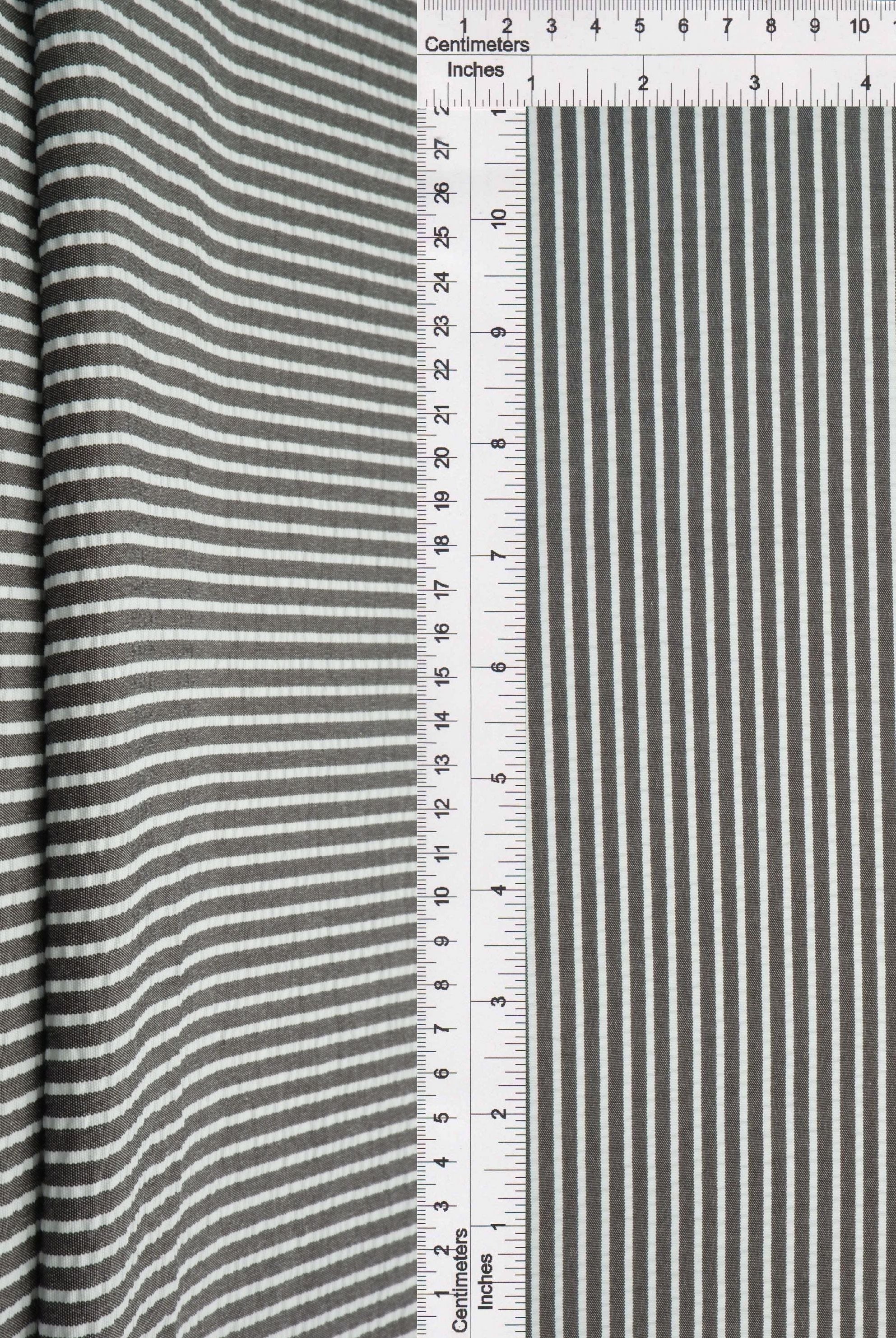 Seersucker Stripe Polyester Rayon Woven Fabric - POP4621