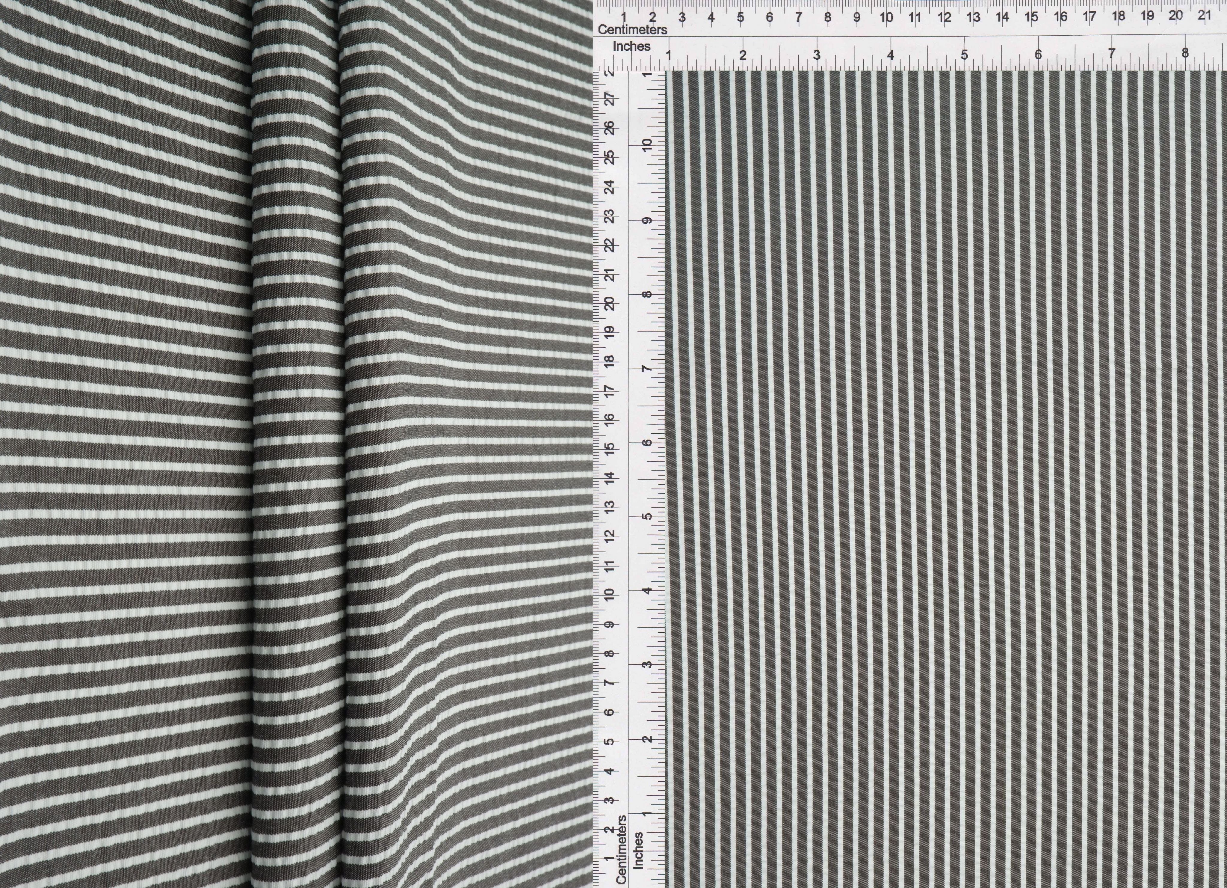 Seersucker Stripe Polyester Rayon Woven Fabric - POP4621