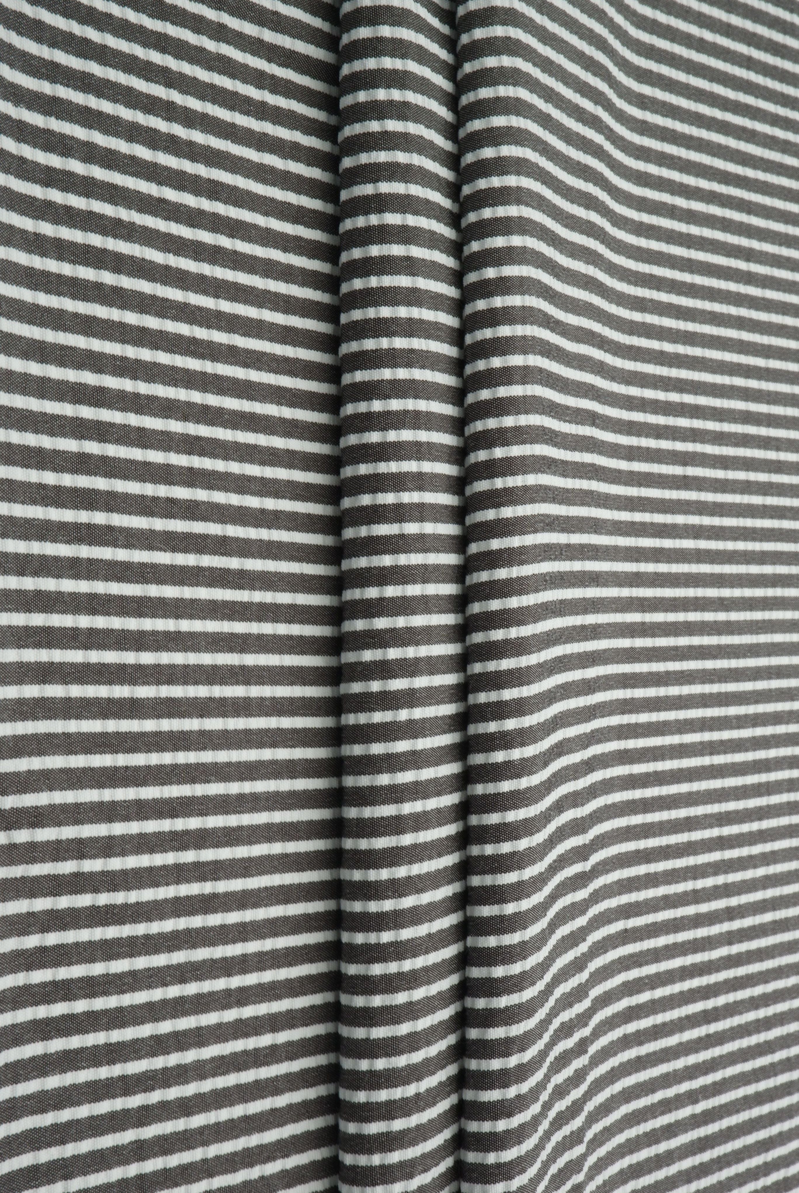 Seersucker Stripe Polyester Rayon Woven Fabric - POP4621