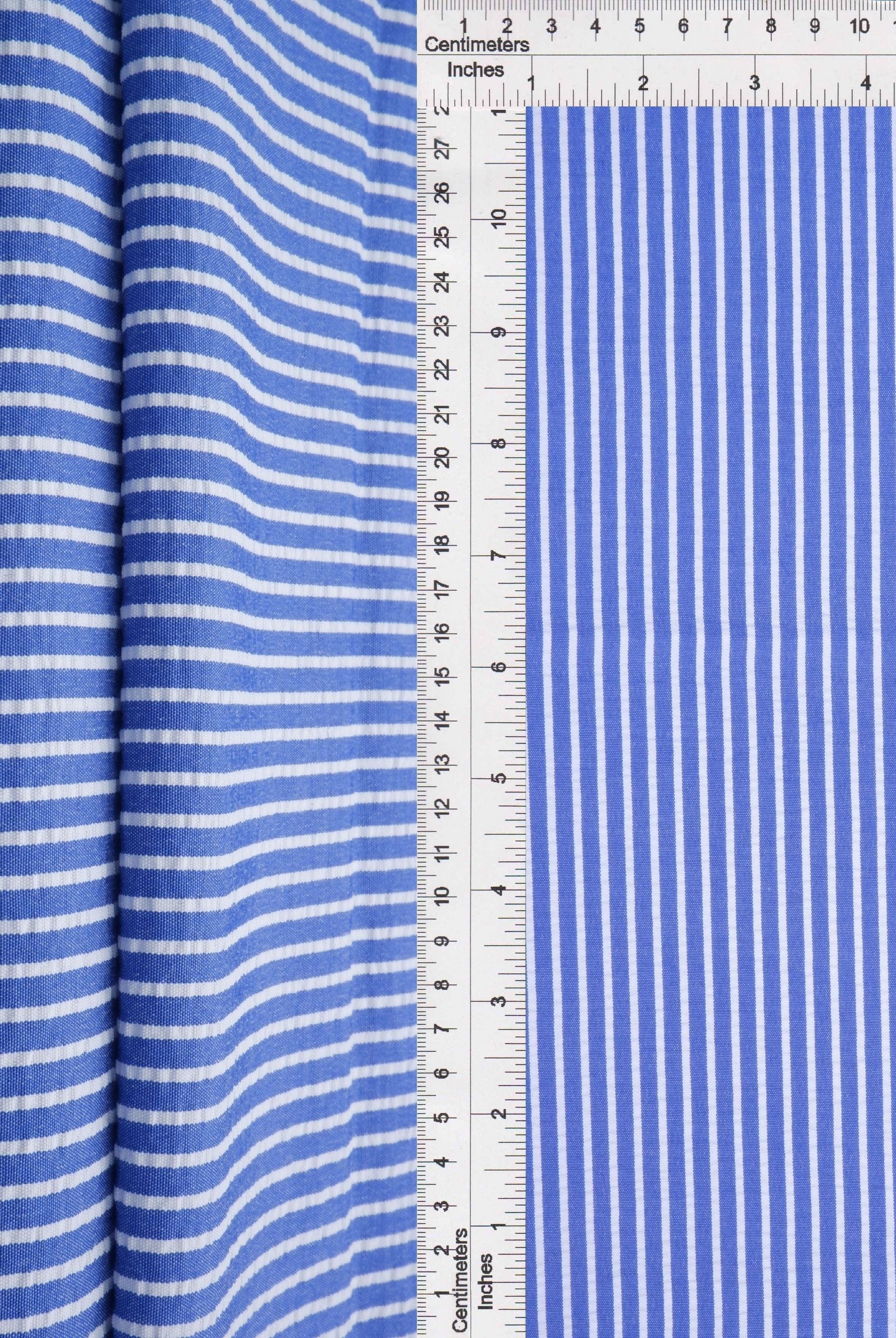 Seersucker Stripe Polyester Rayon Woven Fabric - POP4621