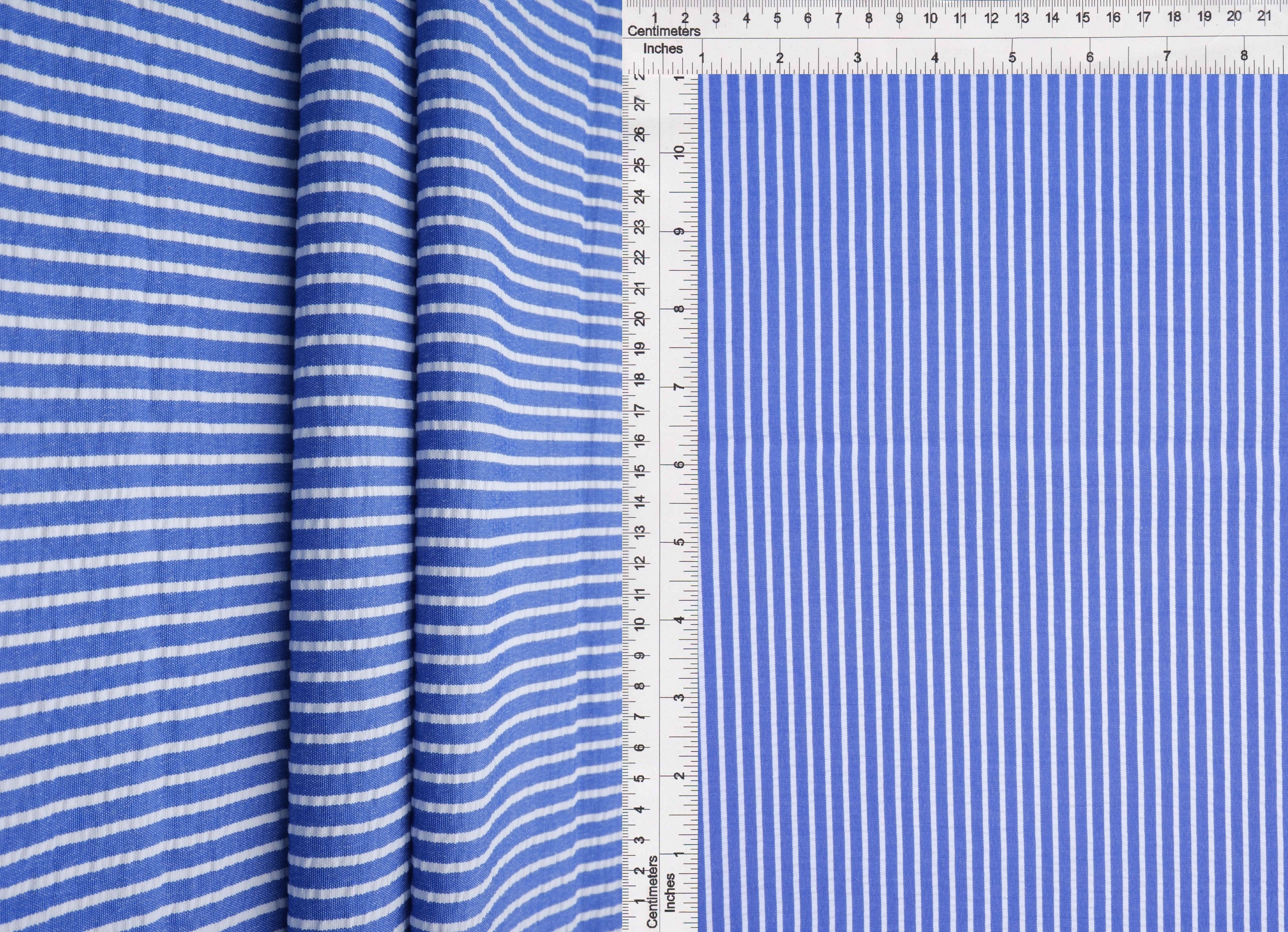 Seersucker Stripe Polyester Rayon Woven Fabric - POP4621