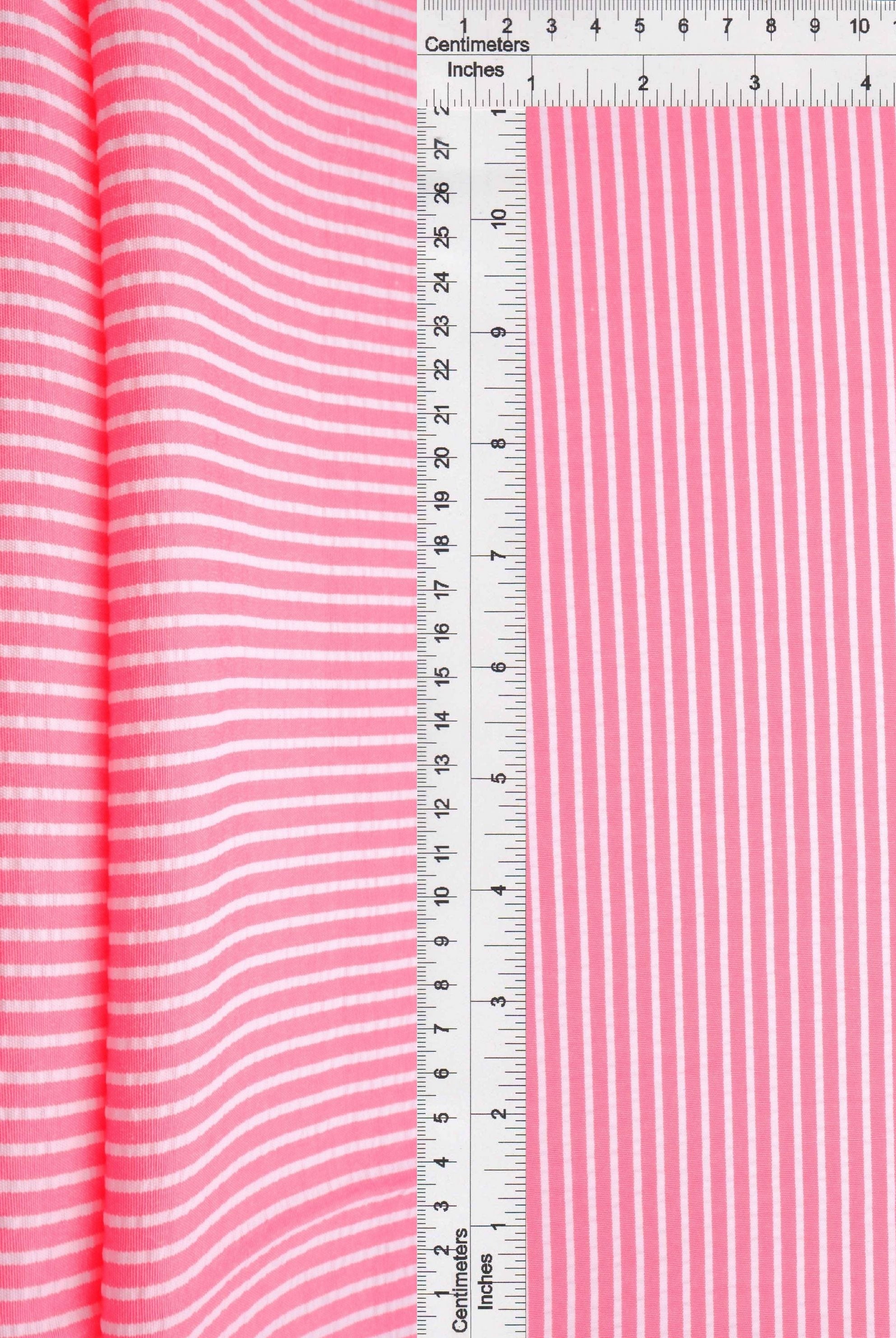 Seersucker Stripe Polyester Rayon Woven Fabric - POP4621