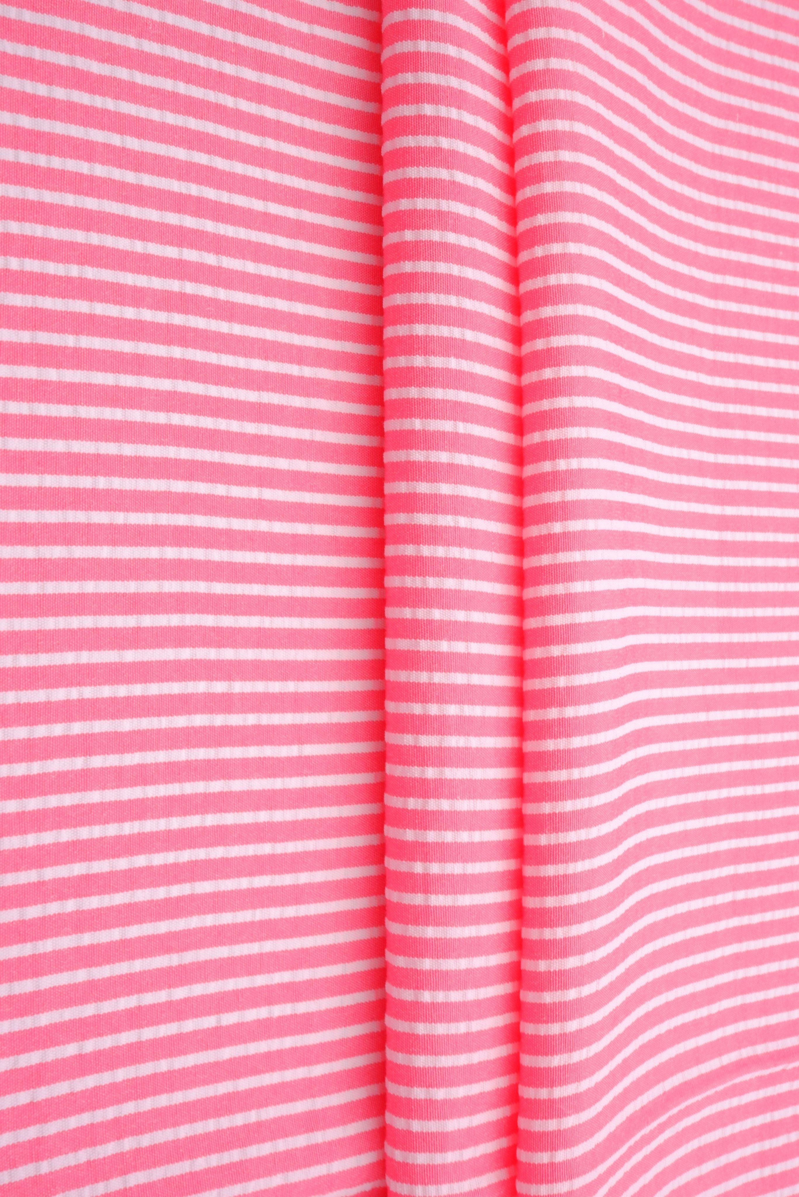 Seersucker Stripe Polyester Rayon Woven Fabric - POP4621