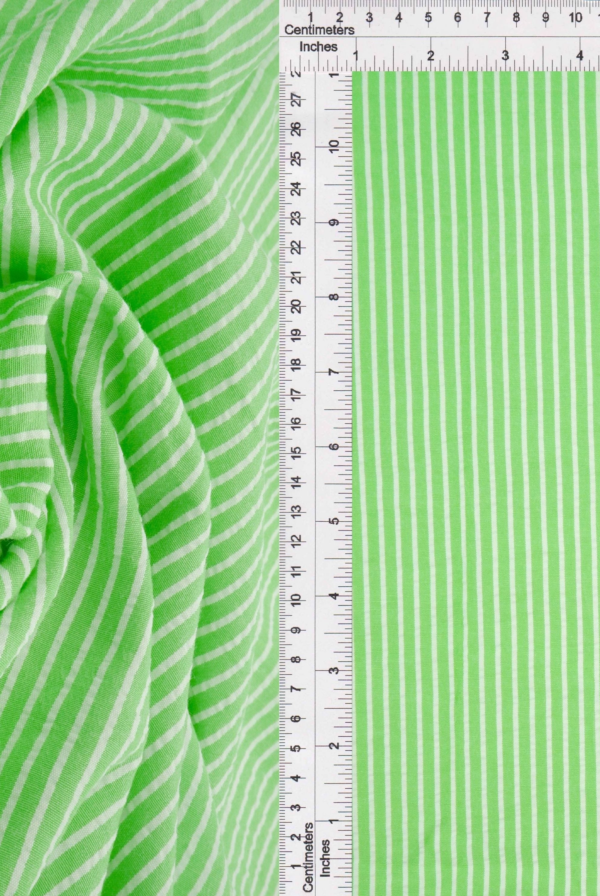 Seersucker Stripe Polyester Rayon Woven Fabric - POP4621