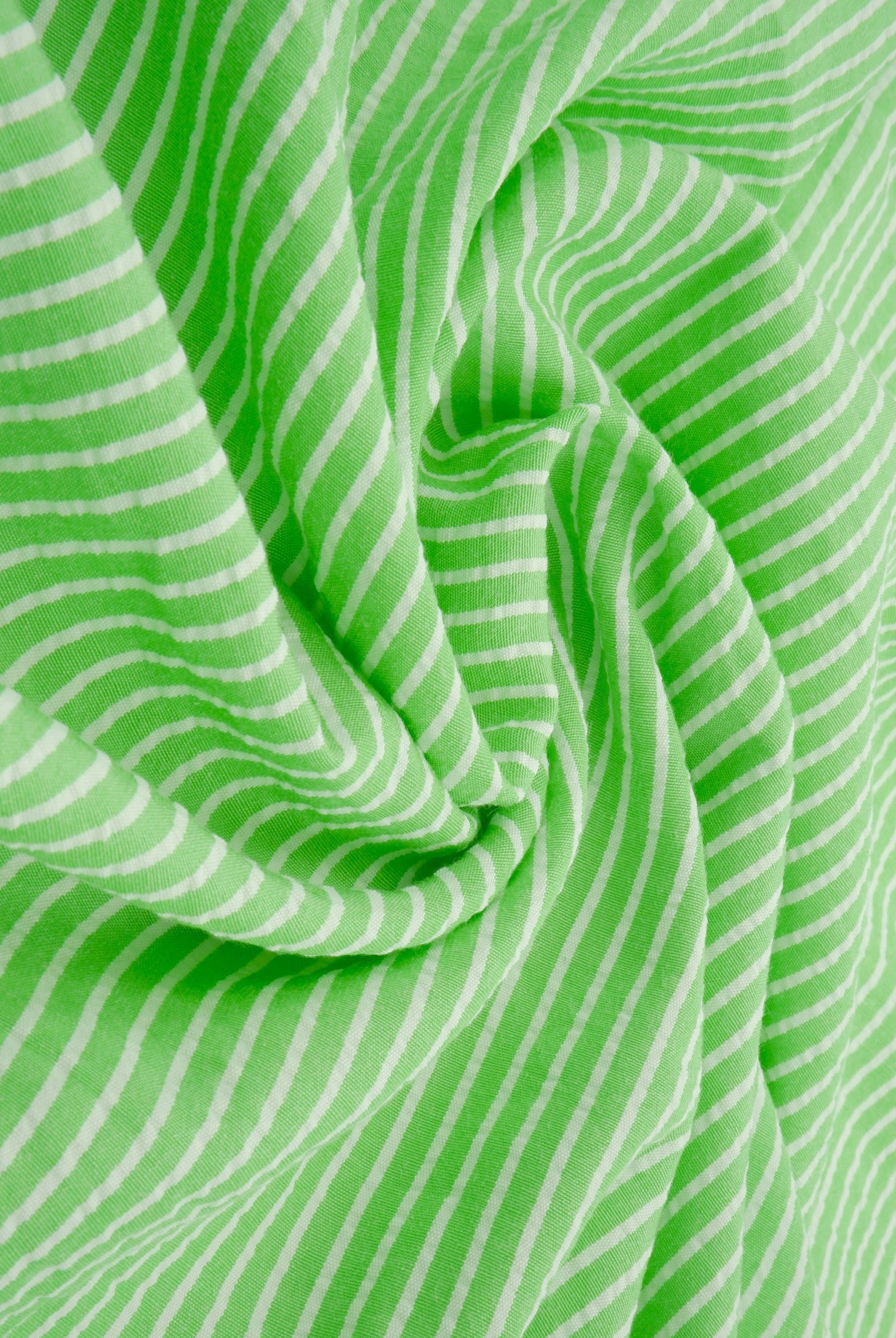 Seersucker Stripe Polyester Rayon Woven Fabric - POP4621