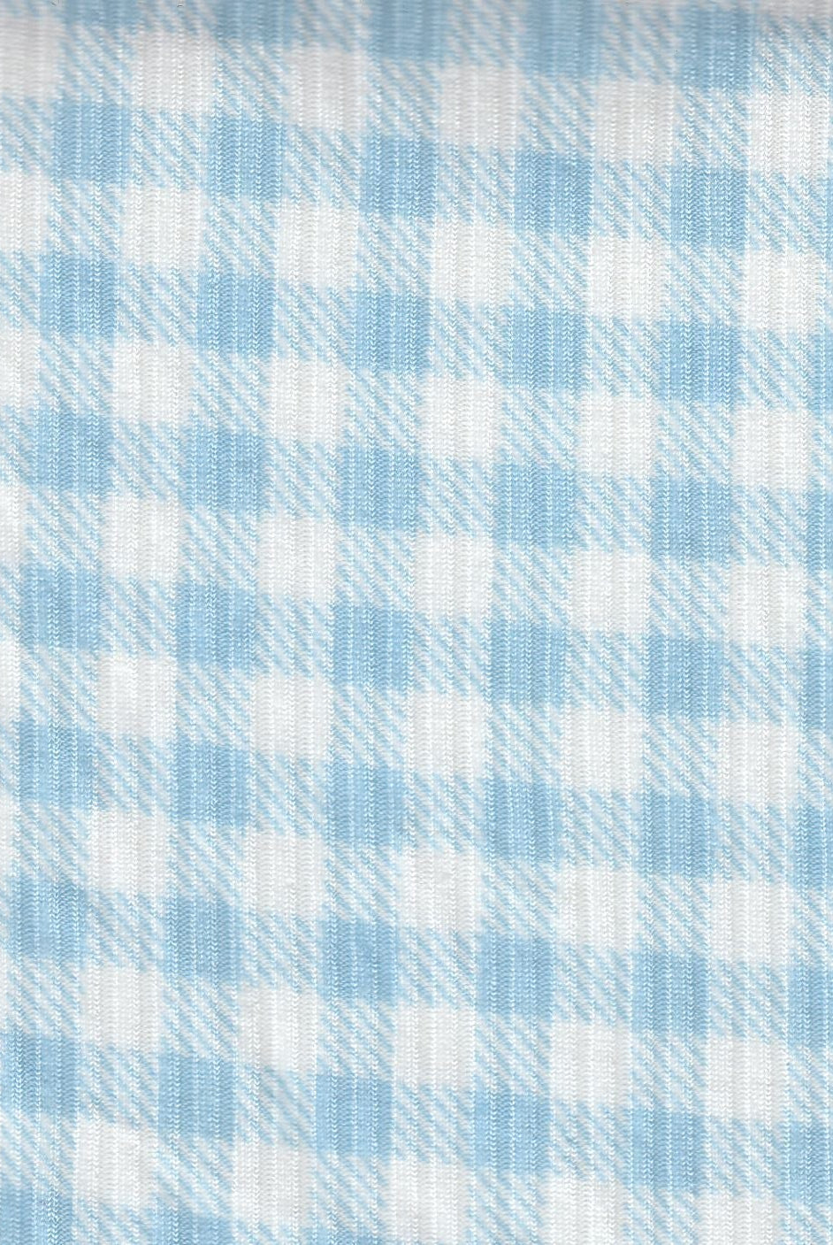 Gingham Print 4x2 Rib Knit Fabric - KNT3422-DU918