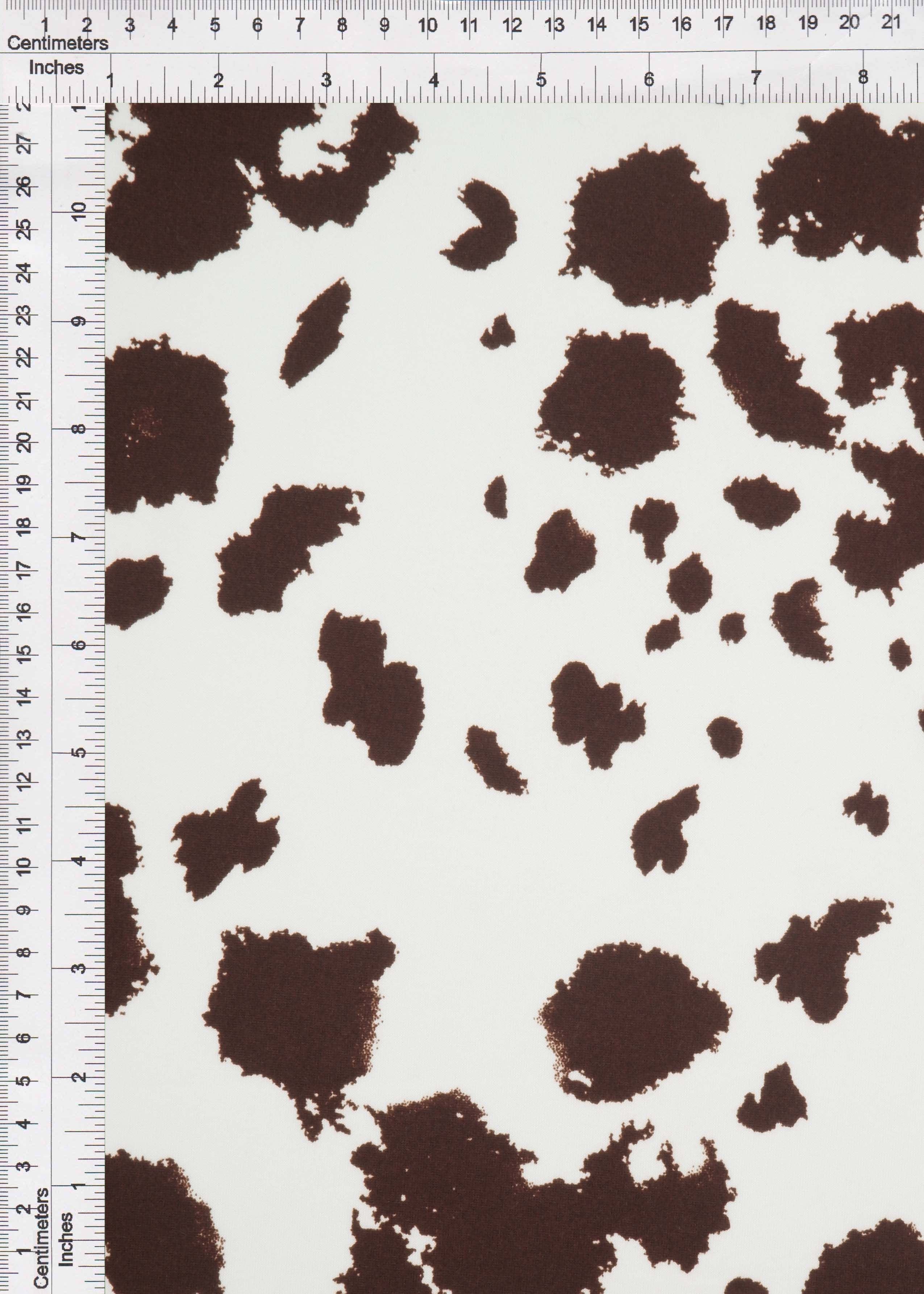 Cow Animal Print Brushed DTY Knit Fabric - KNT4520-MS11098
