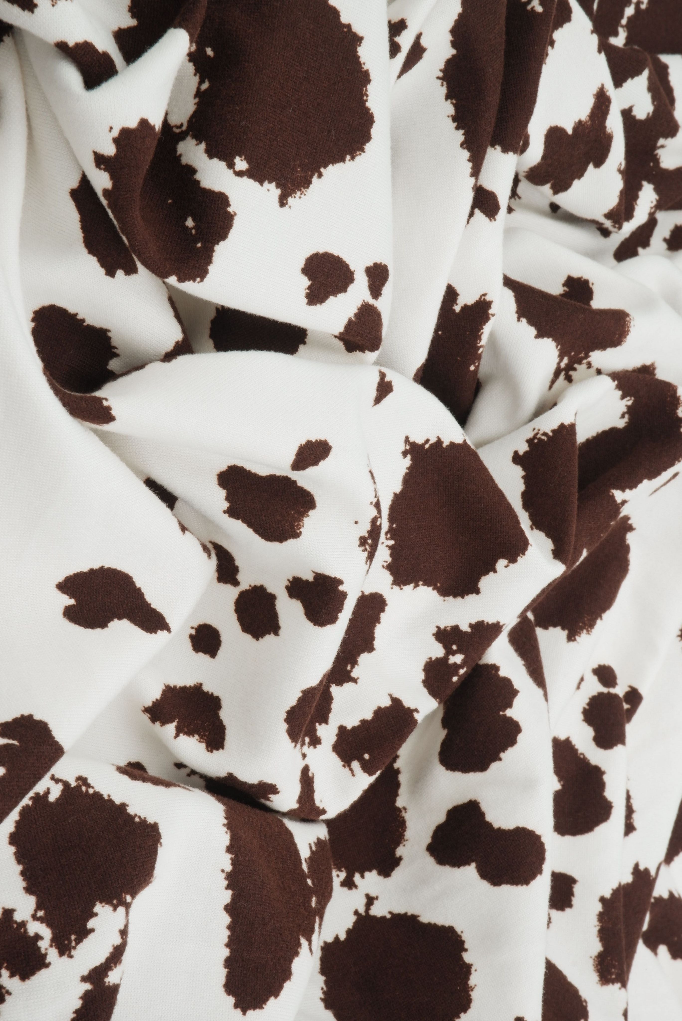 Cow Animal Print Brushed DTY Knit Fabric - KNT4520-MS11098