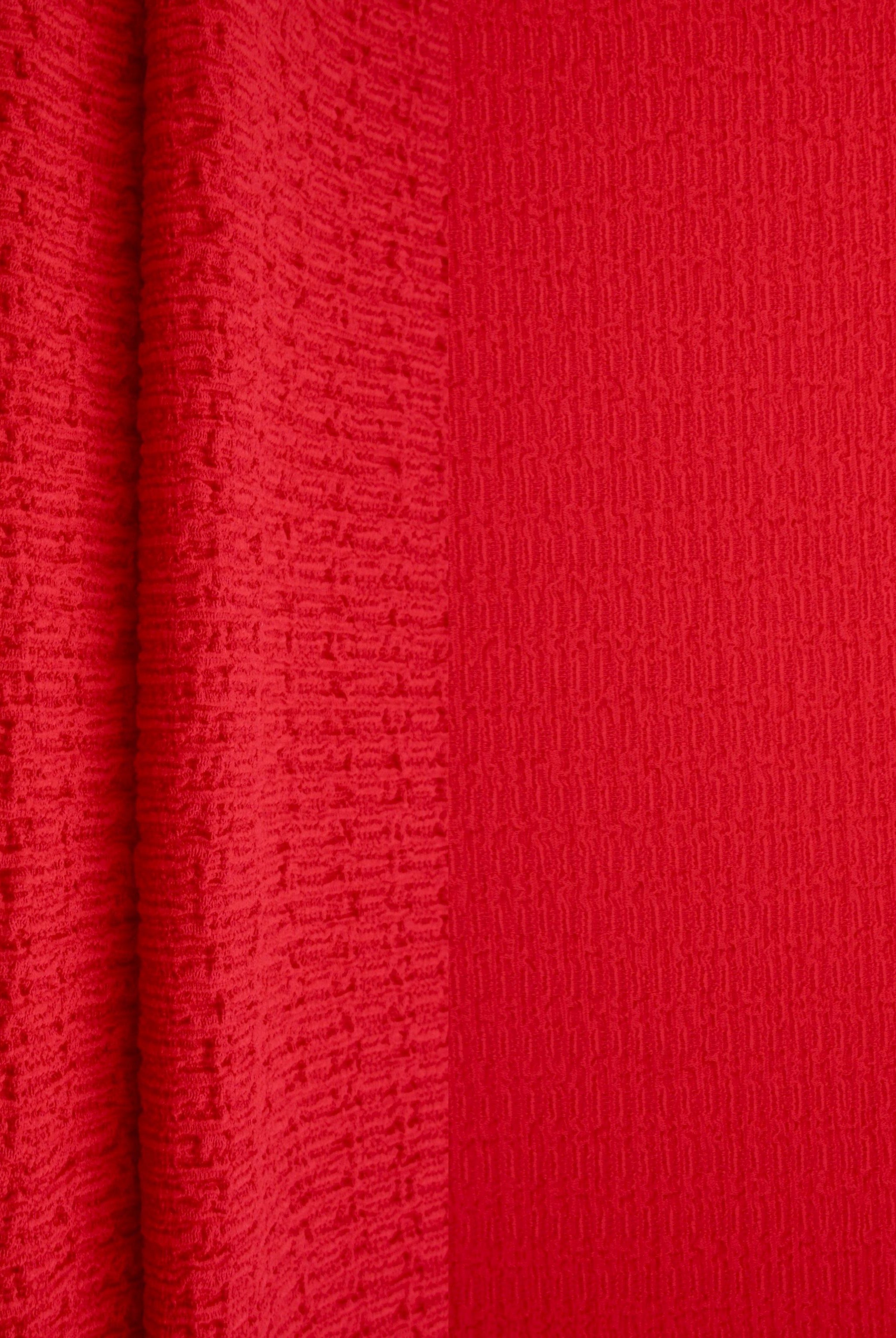 CRP4473 RED ACTIVEWEAR BODYSUIT BOTTOMS CREPE DRESS JERSEY NO-PRINT POLYESTER SOLID SPANDEX WOVEN