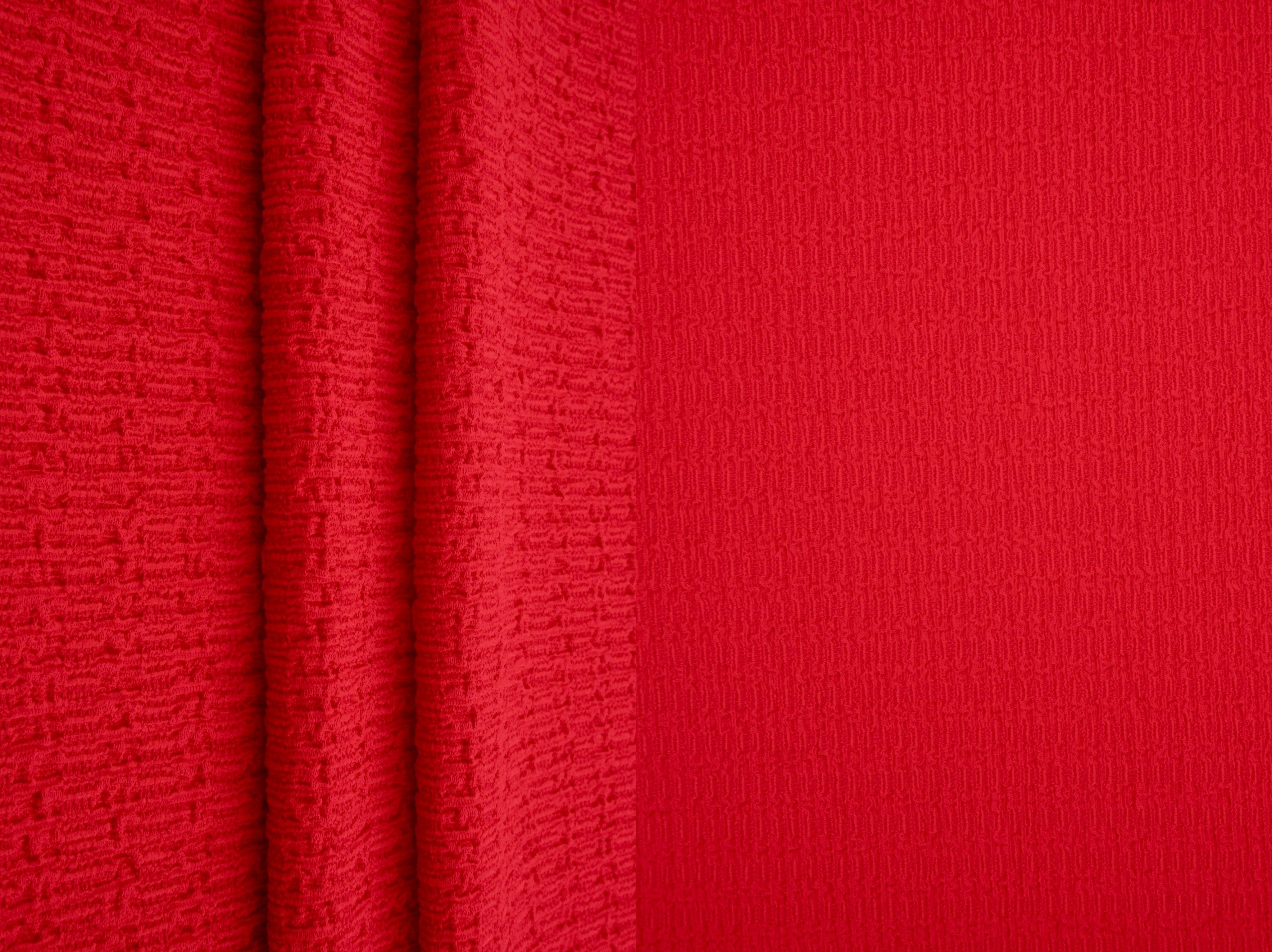 CRP4473 RED ACTIVEWEAR BODYSUIT BOTTOMS CREPE DRESS JERSEY NO-PRINT POLYESTER SOLID SPANDEX WOVEN