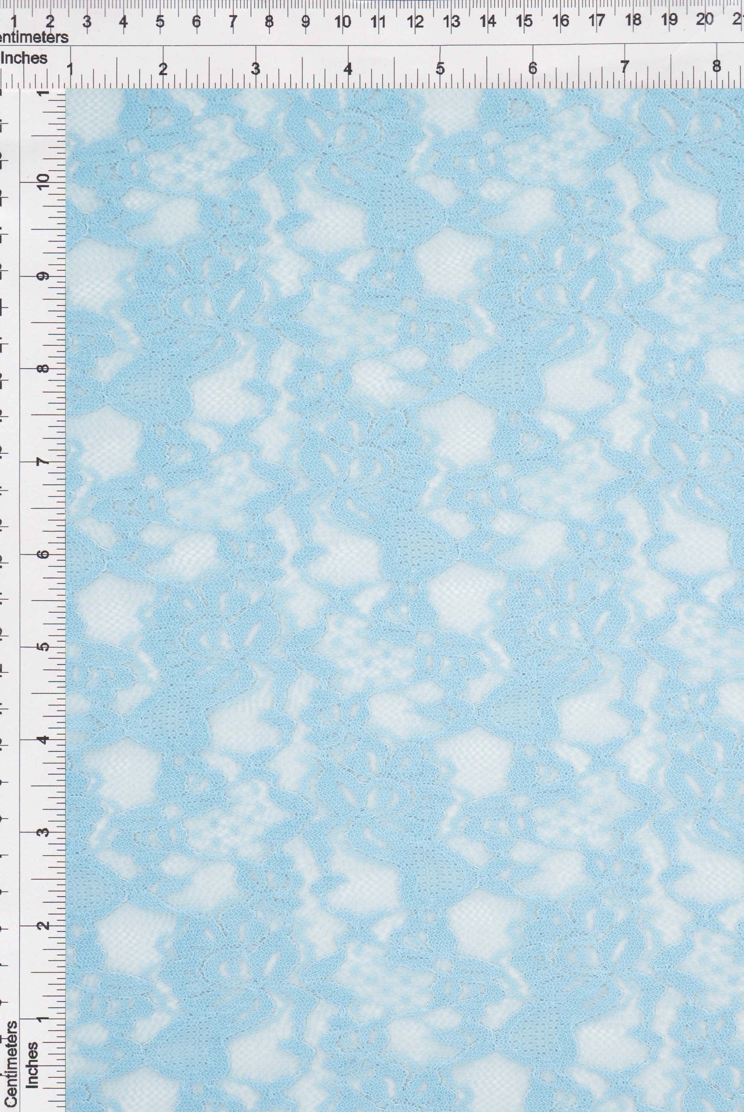 Floral Double Border Lace Fabric - LACE4478