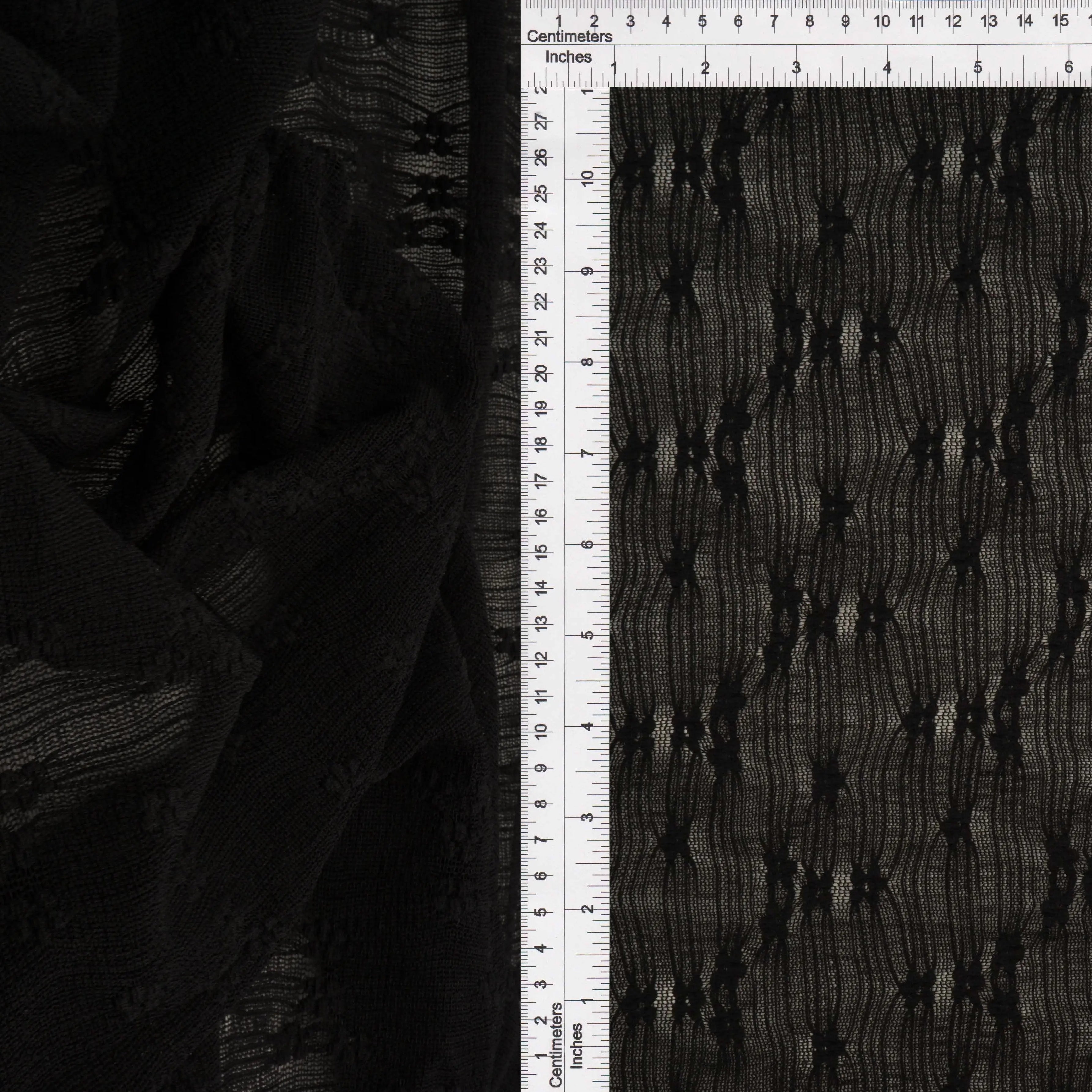 LACE4630 BLACK BLOUSE DITSY DRESS KNIT LACE NYLON SKIRTS SOLID SPANDEX TOPS TUNICS
