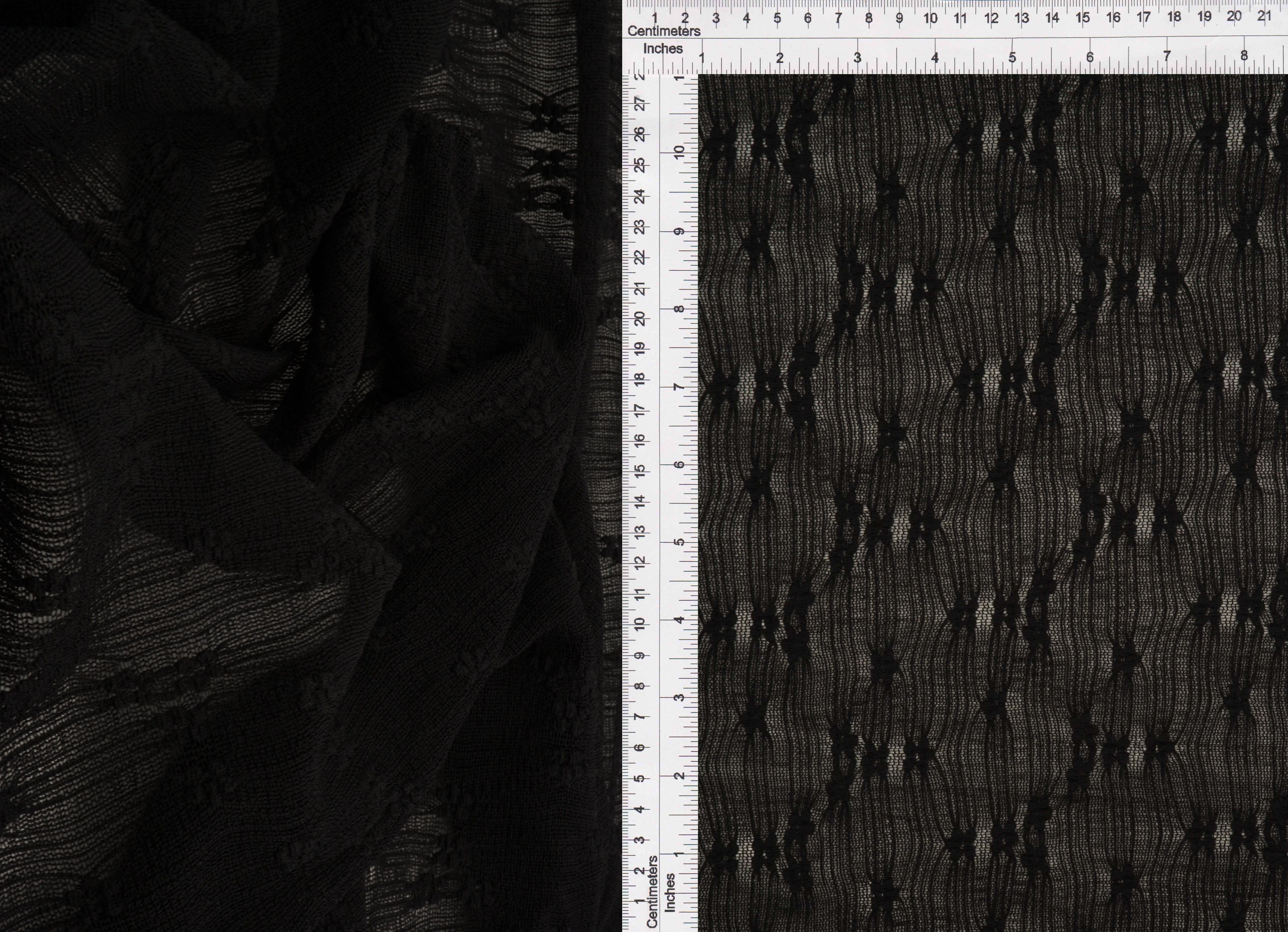 LACE4630 BLACK BLOUSE DITSY DRESS KNIT LACE NYLON SKIRTS SOLID SPANDEX TOPS TUNICS