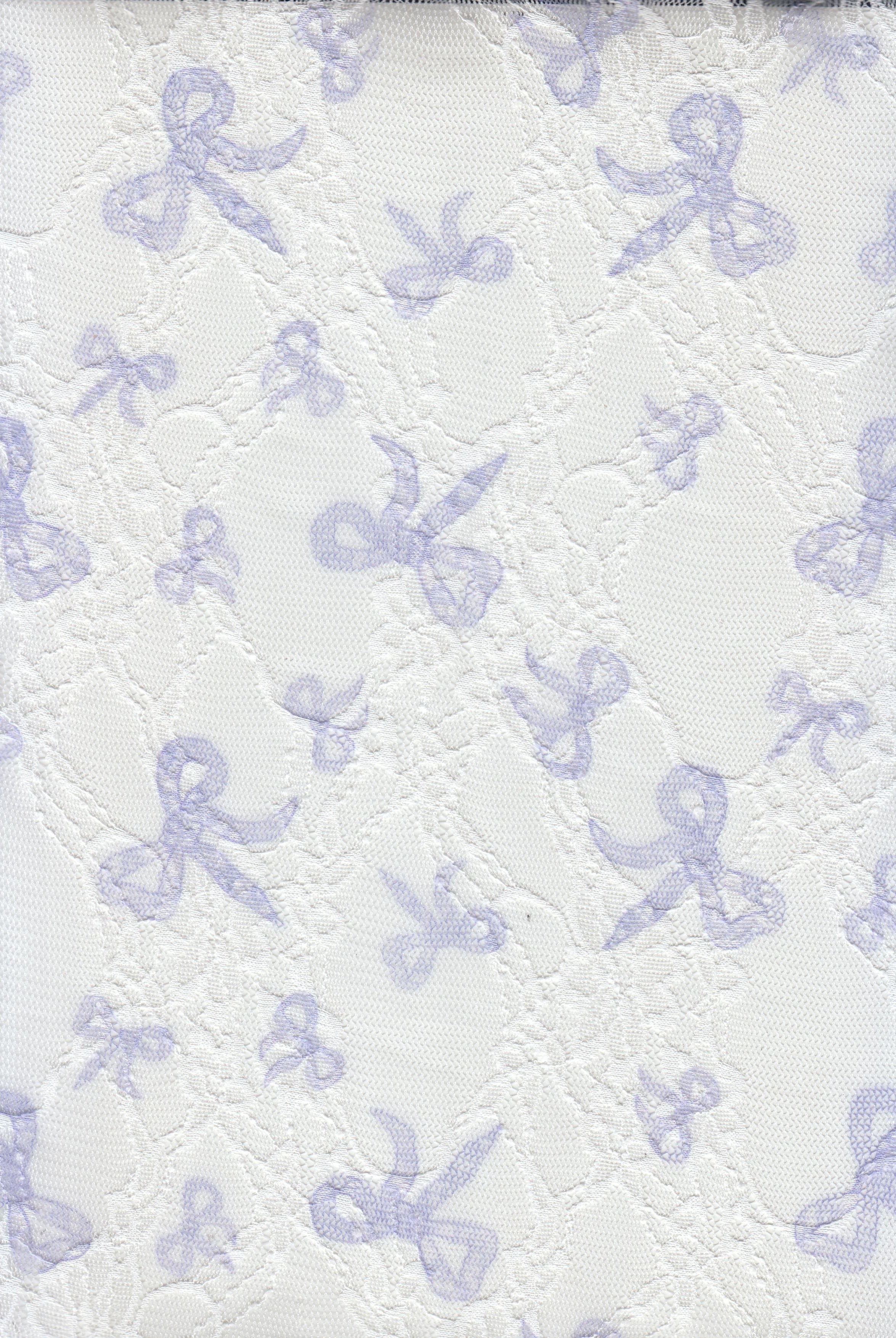 Bow Digital Print Lace Fabric - LACE1483-M11455