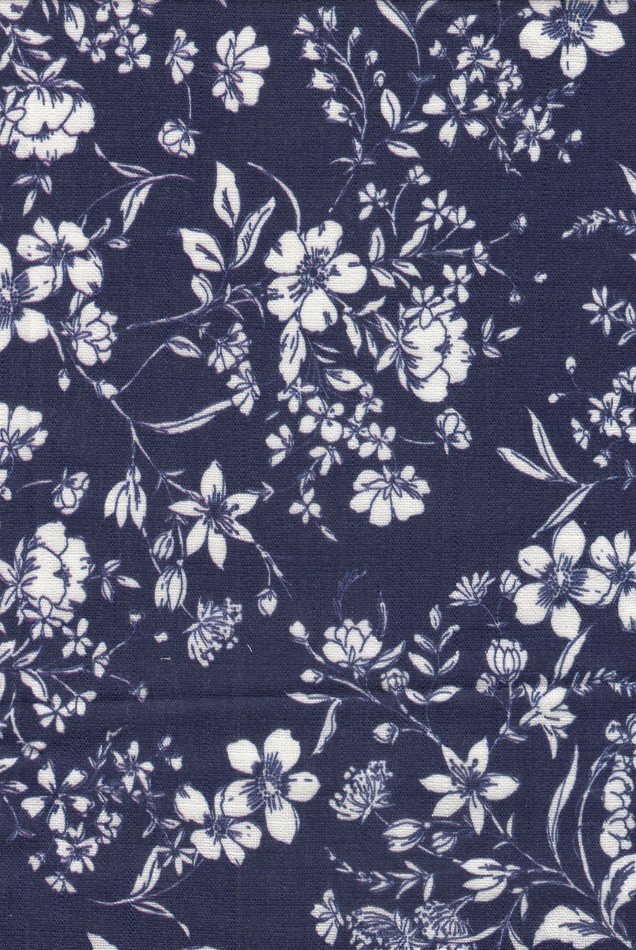 Floral Linen Slub Woven Fabric - LIN-MS10146