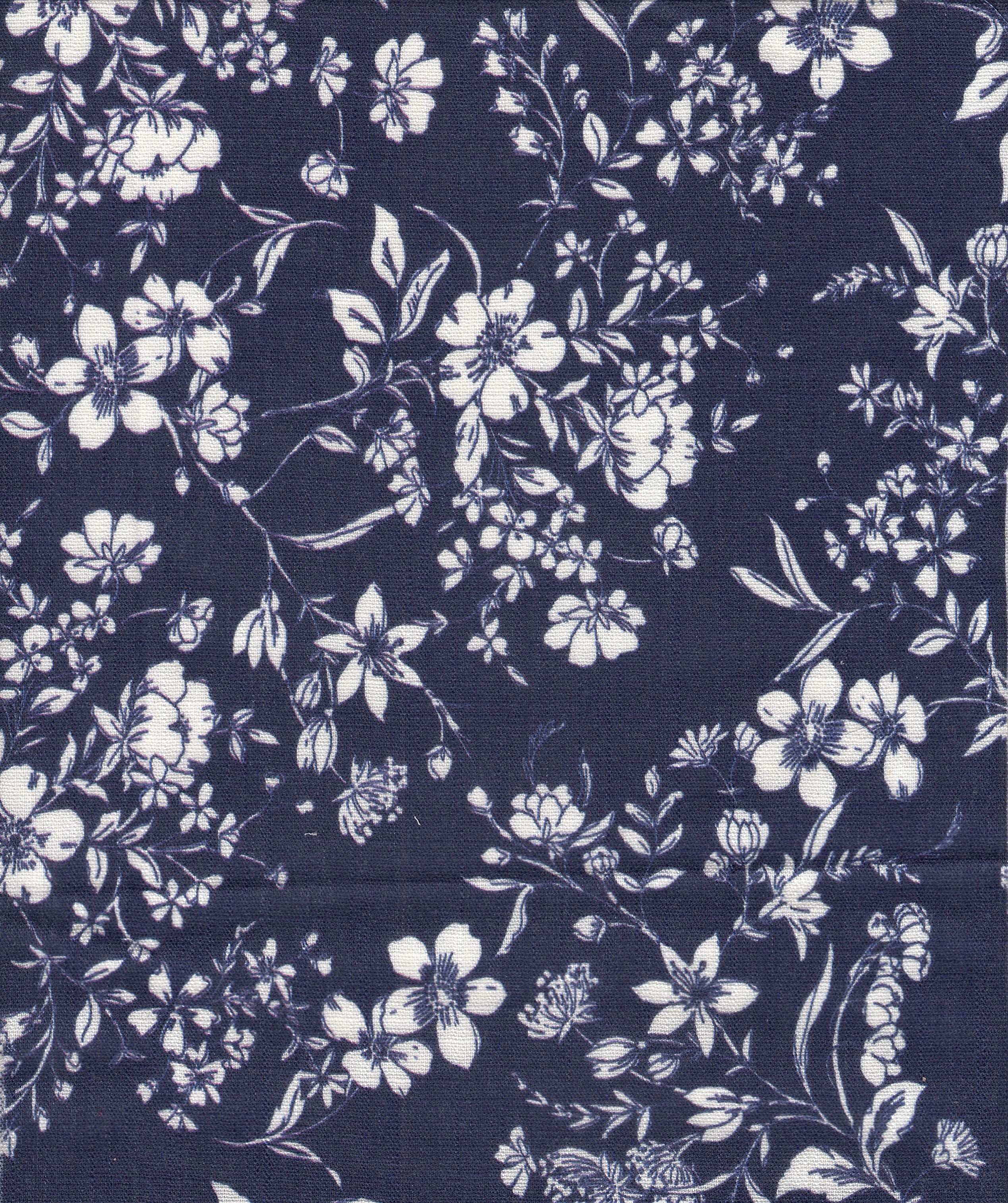 Floral Linen Slub Woven Fabric - LIN-MS10146