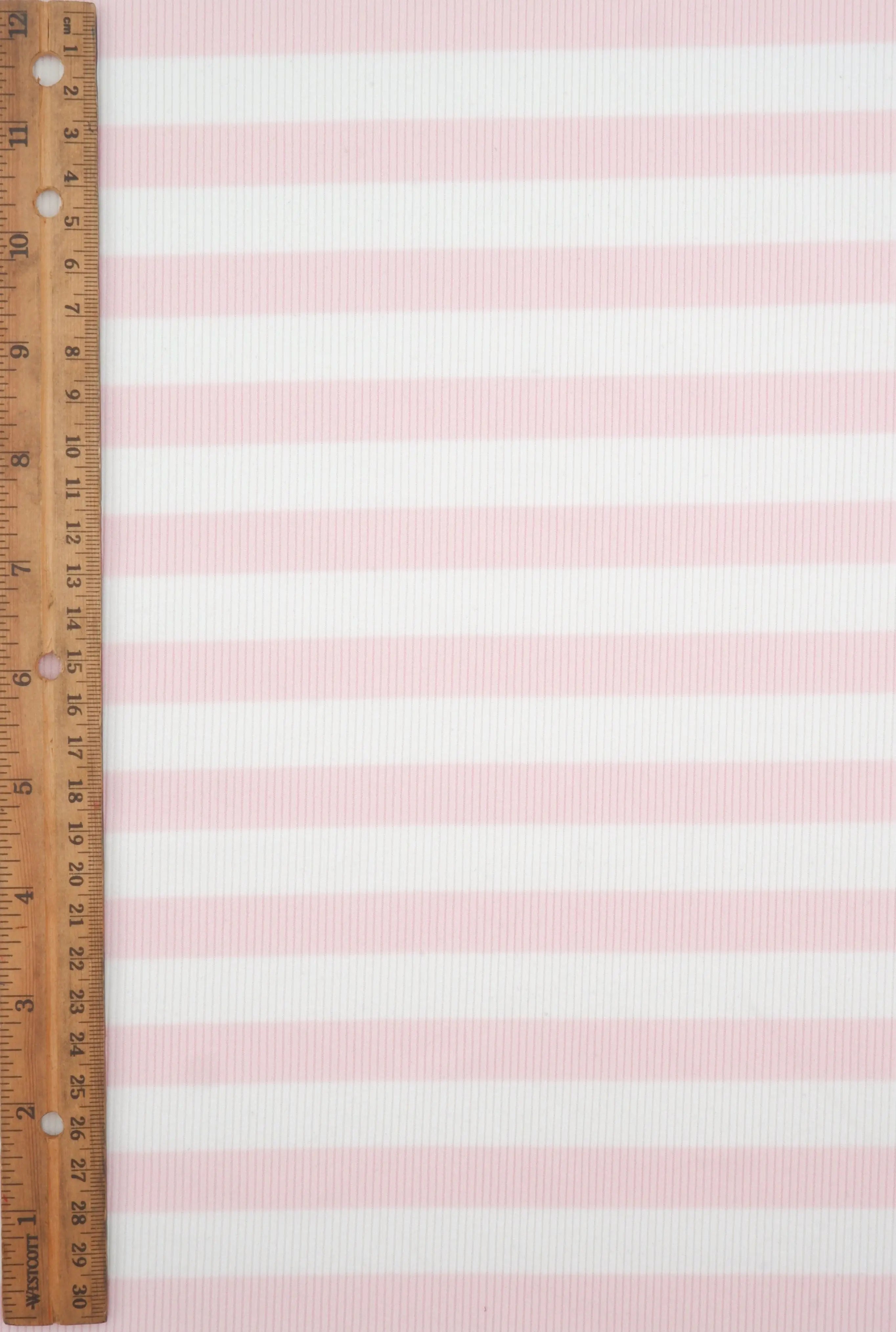 KNT4544 PINK BLOUSE DRESS FLEECE KNIT LOUNGEWEAR POLYESTER RIBBED 2X2 SPANDEX STRETCH STRIPE SWEATSHIRT TOPS TUNICS