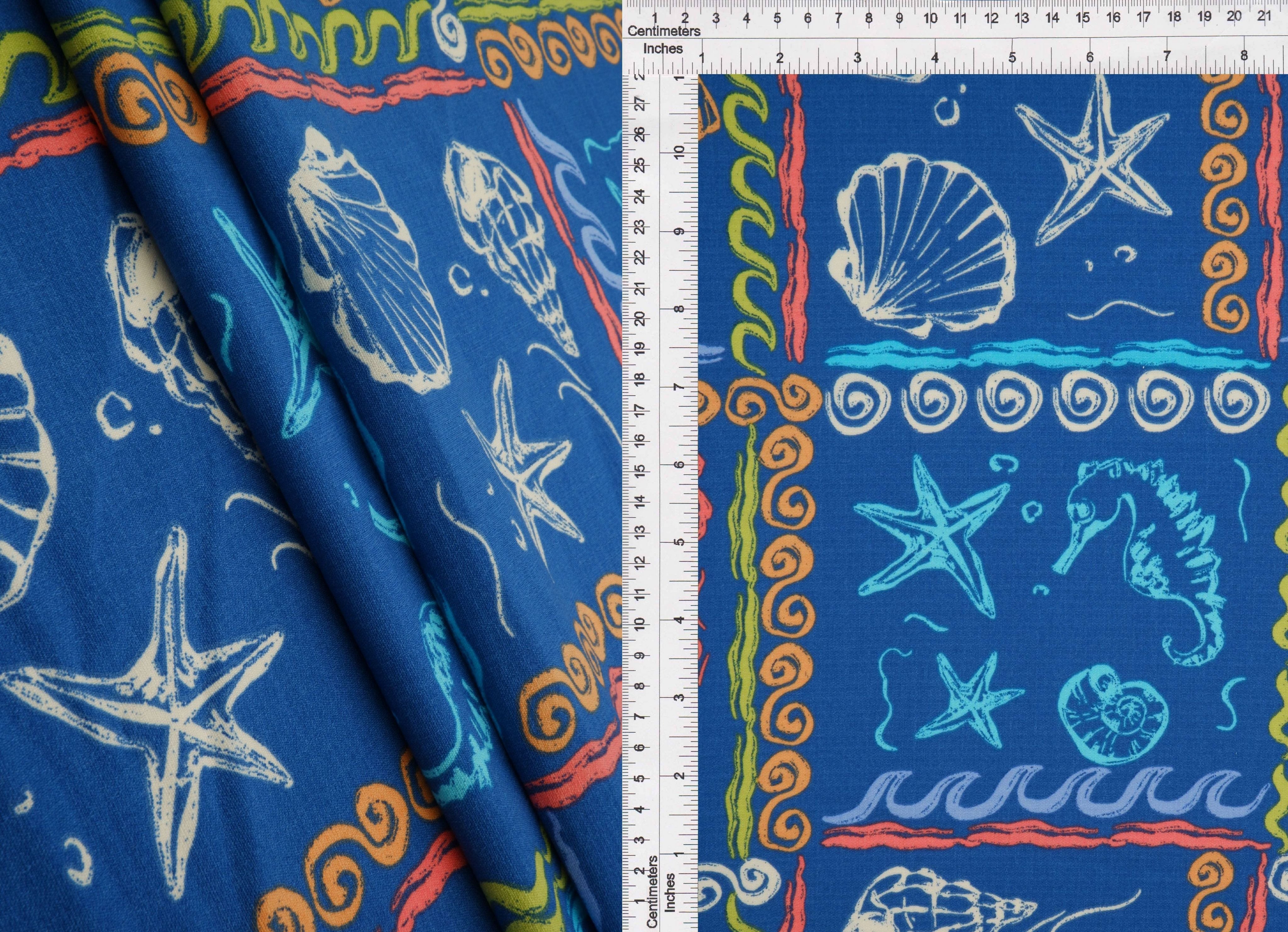 Under the Sea Linen Look Woven Fabric - LIN4635-MS11504
