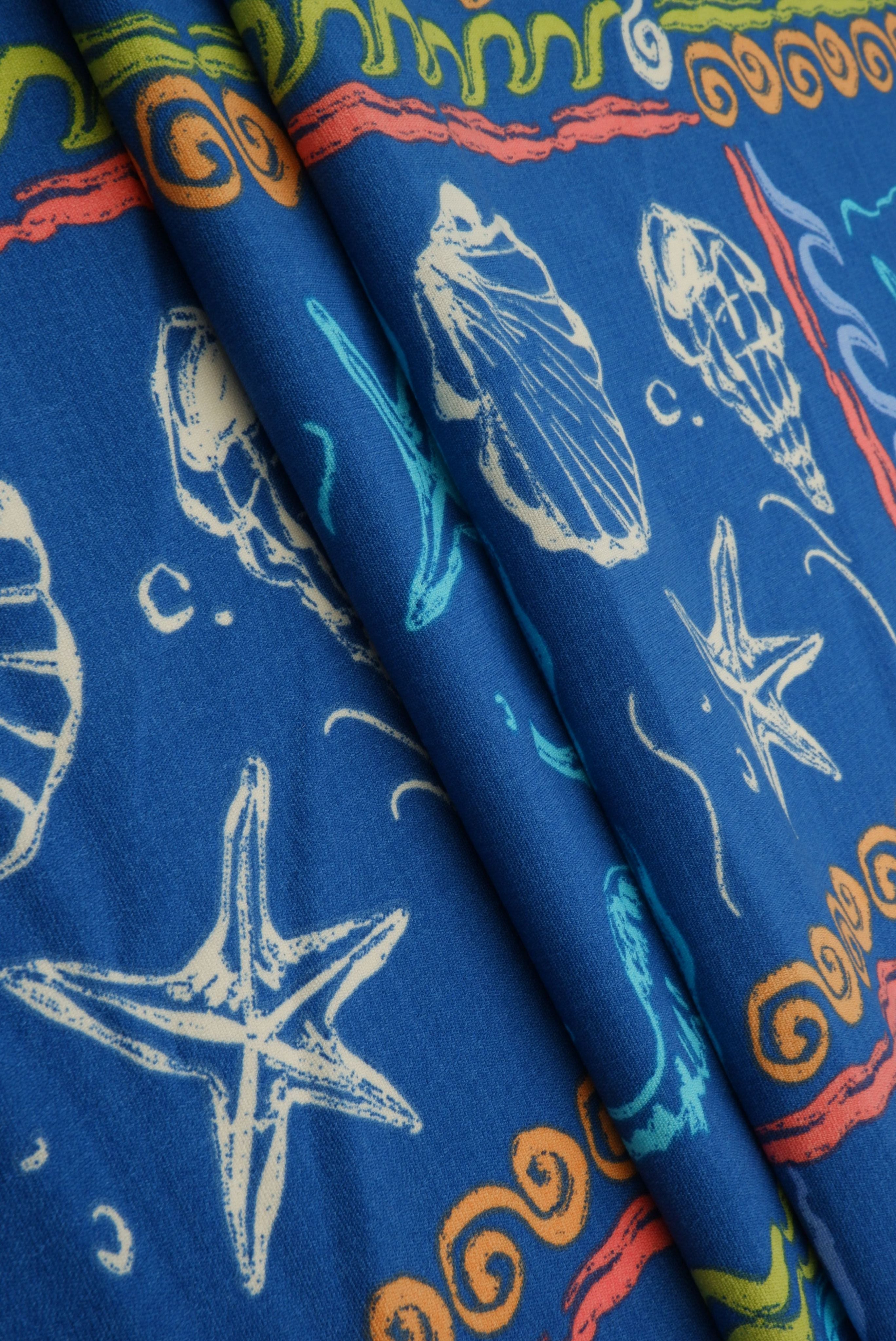 Under the Sea Linen Look Woven Fabric - LIN4635-MS11504