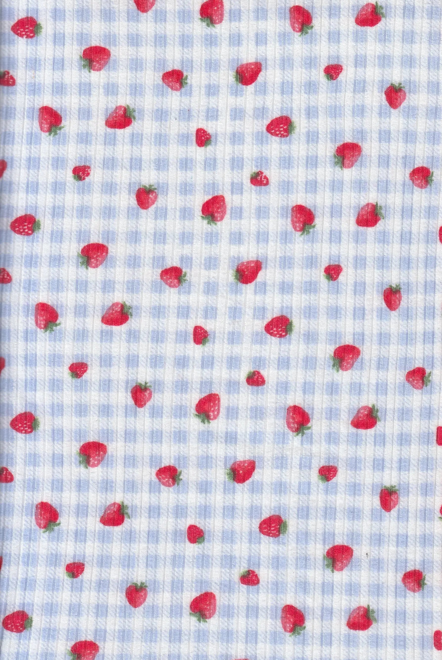 KNT3422-MS11494 BLUE LT. BIKER SHORTS BLOUSE BOTTOMS CAMI DRESS KNIT PANTS POLYESTER PRINT RIB 4X2 SKIRTS SPANDEX STRAWBERRY STRETCH TOPS YUMMY