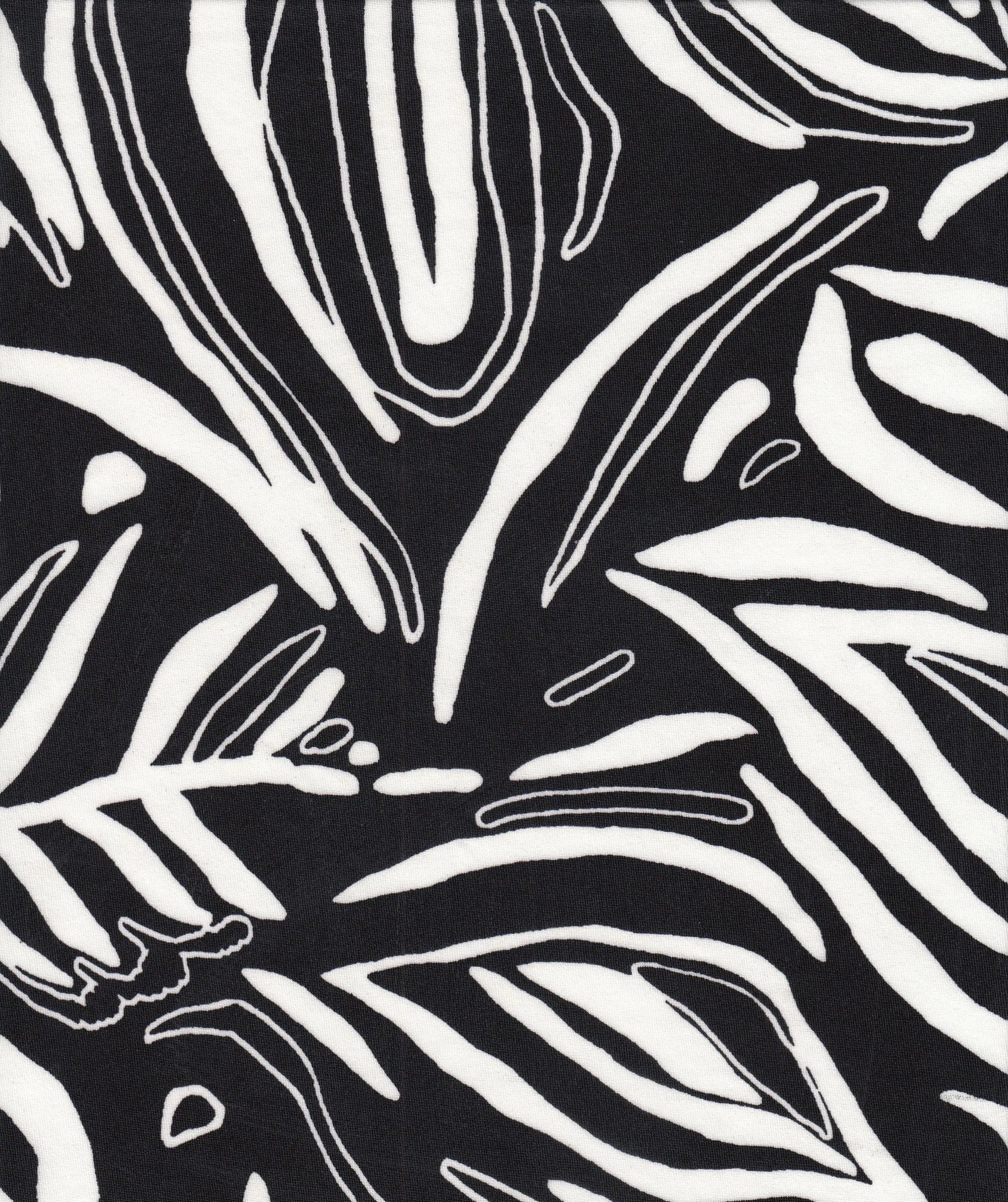 Leaf Print Stretch DTY Knit Fabric - KNT4498-MS11348