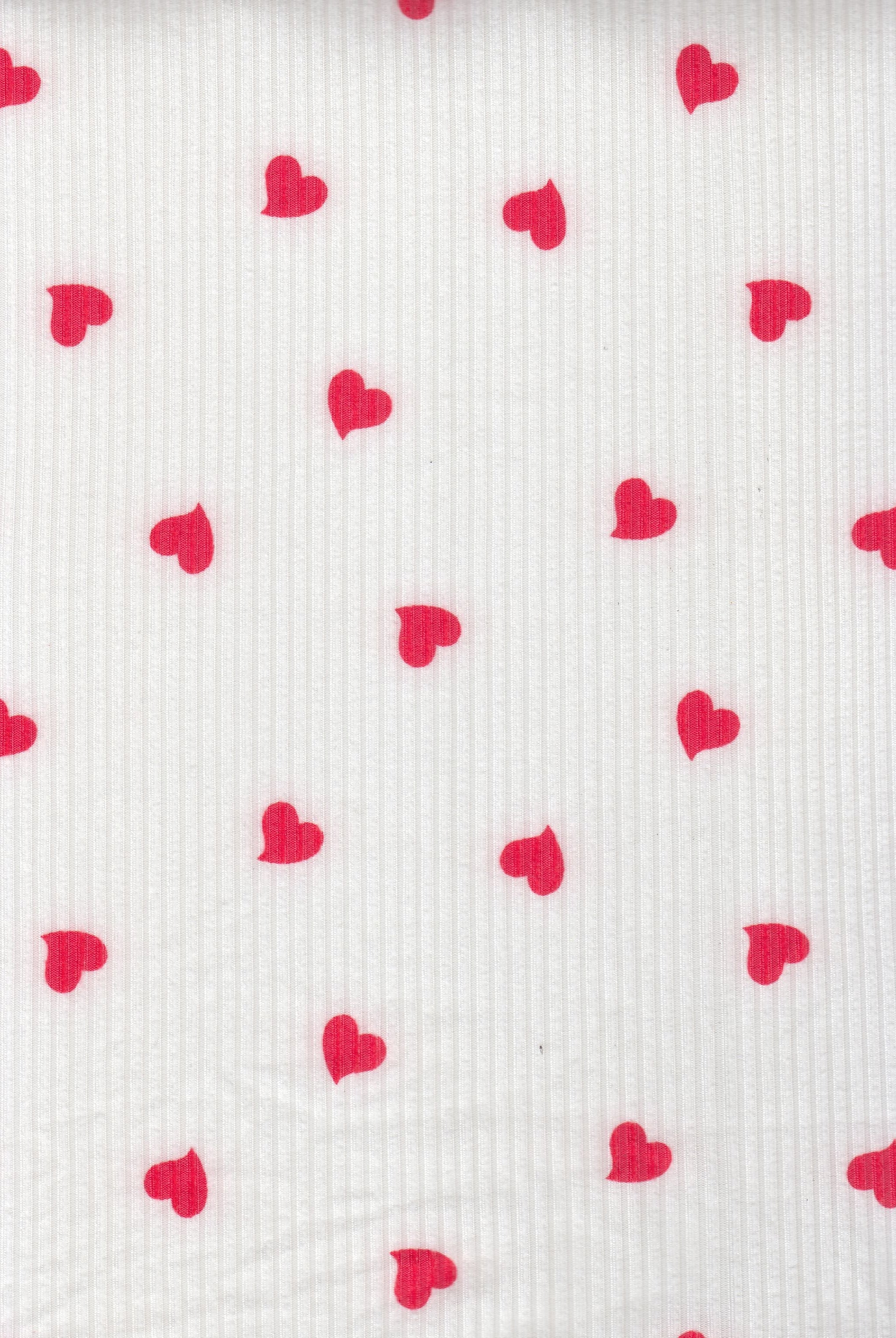 Heart Print Ribbed Knit Fabric - KNT3422-Q10913