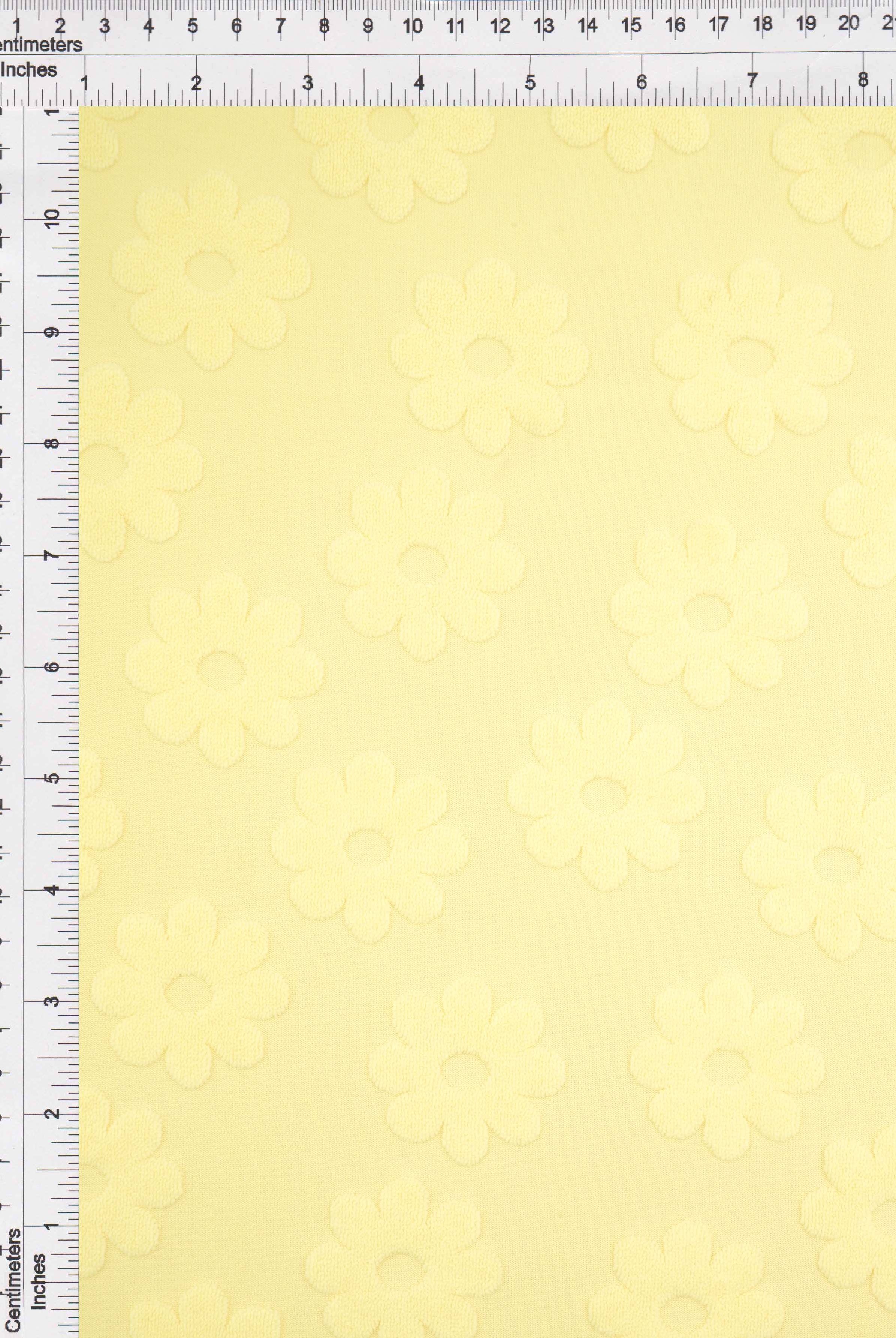 JACQ-4480 YELLOW LT. BOTTOMS DAISY FLOWER DRESS GEOMETRIC JACQUARD KNIT LIVERPOOL OUTERWEAR PANTS POLYESTER SKIRTS SOLID SPANDEX STRETCH SWEATER TOPS