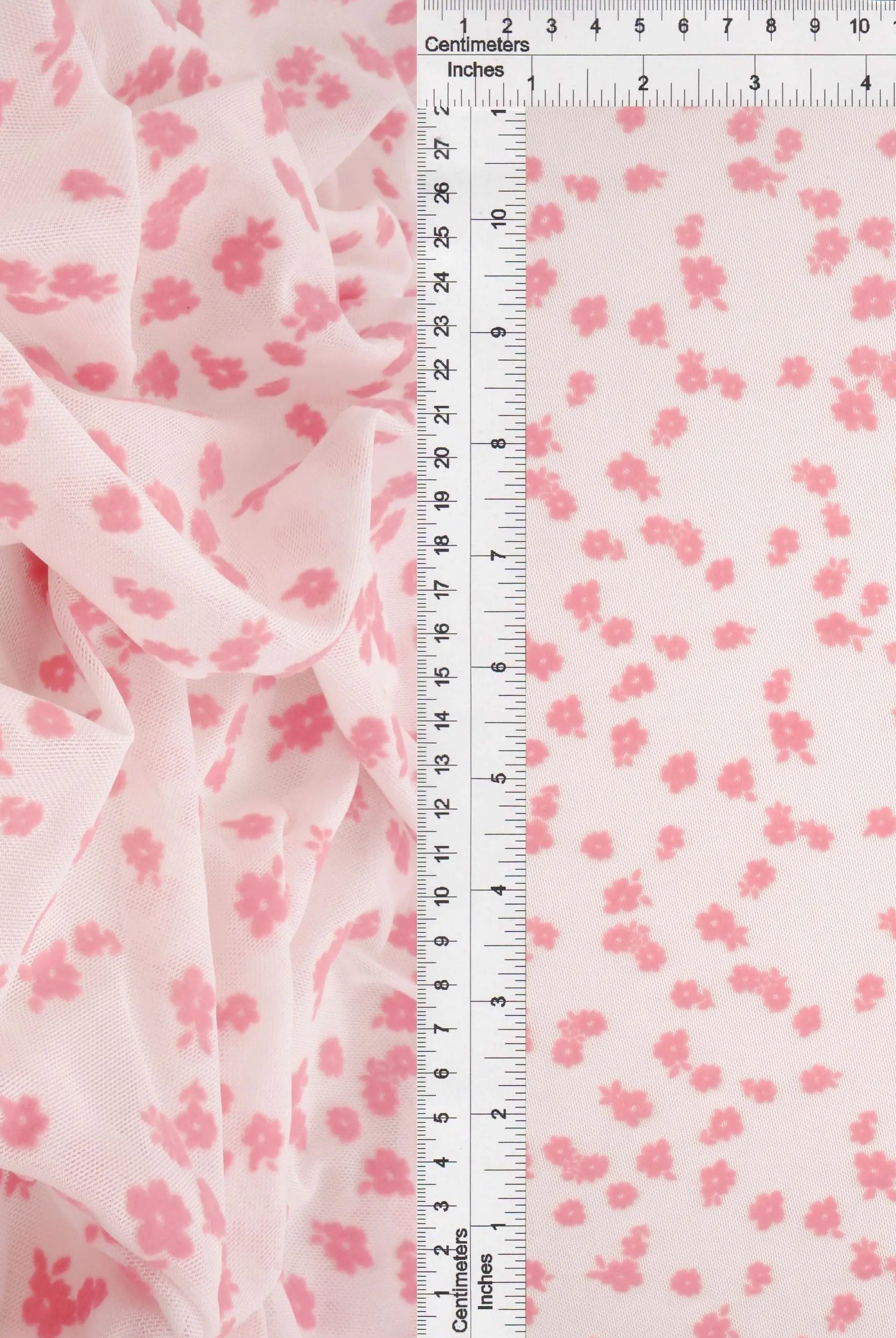 FLOCK-MS11486 PINK LT. BLOUSE BODYSUIT BOTTOMS CAMI DRESS FLOCKING FLORAL MESH POLYESTER PRINT SKIRTS SPANDEX STRETCH TOPS