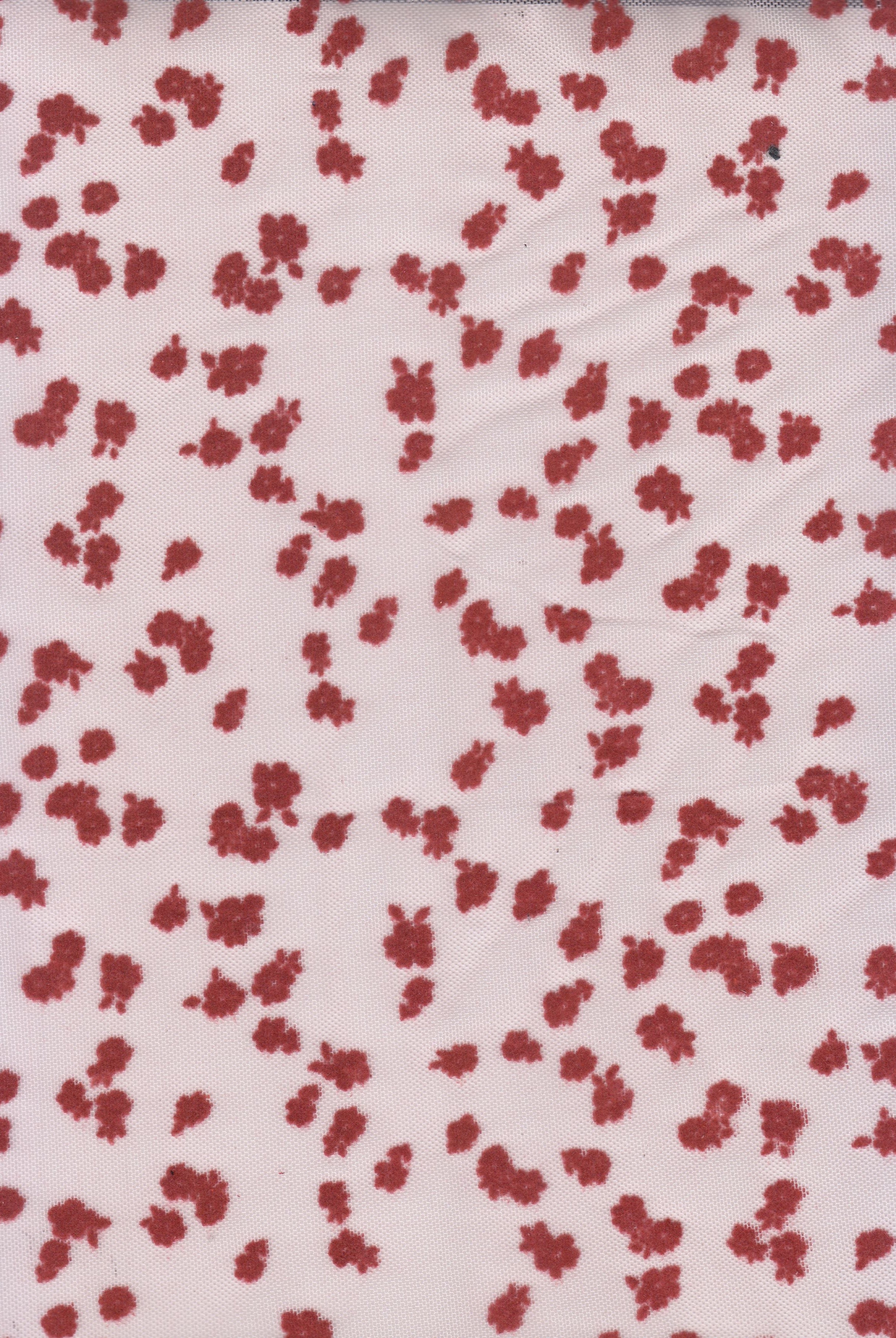 Floral Flocked Mesh Stretch Fabric - FLOCK-MS11486