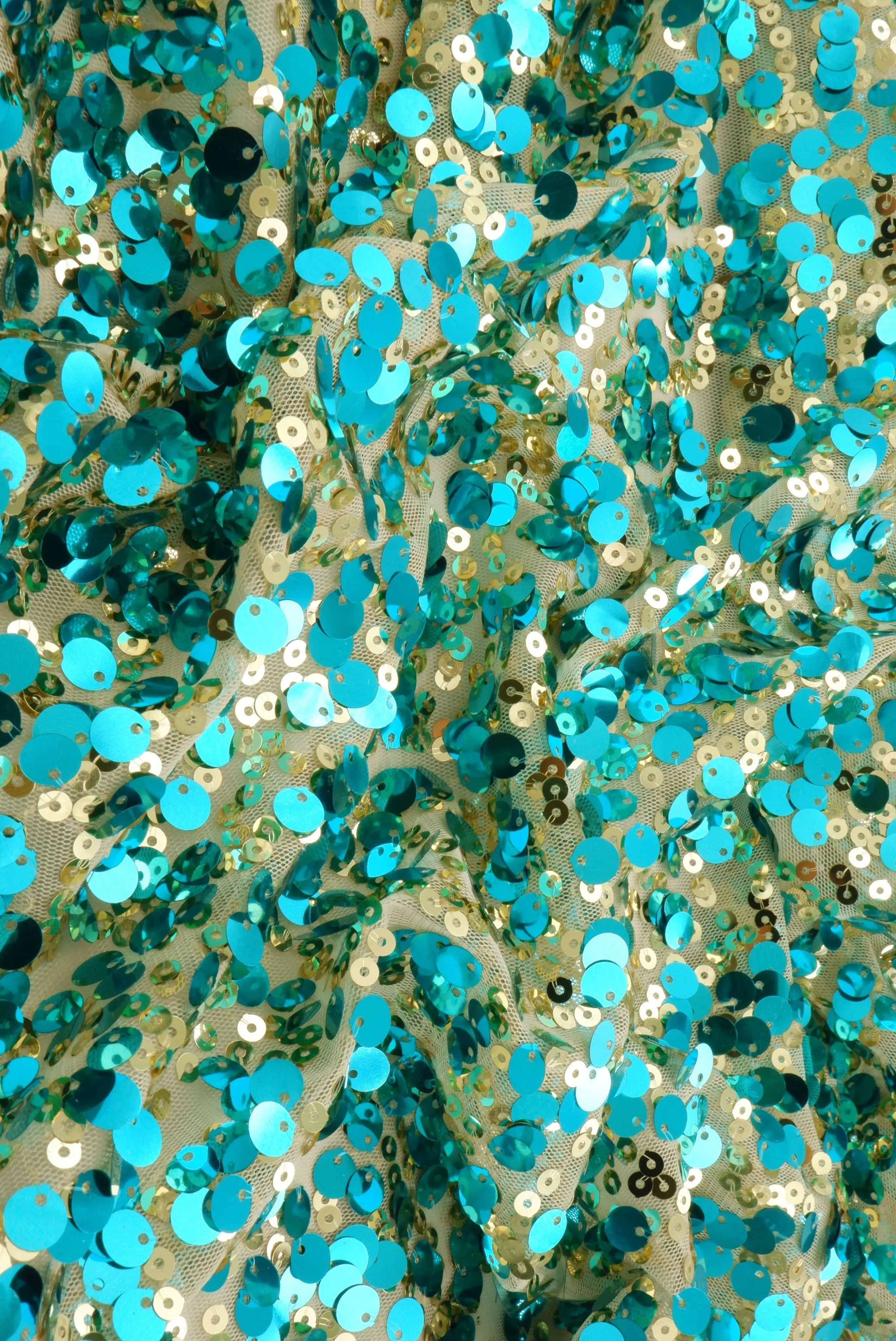 Sequin Mesh Stretch Fabric - MESH NYLON/PL
