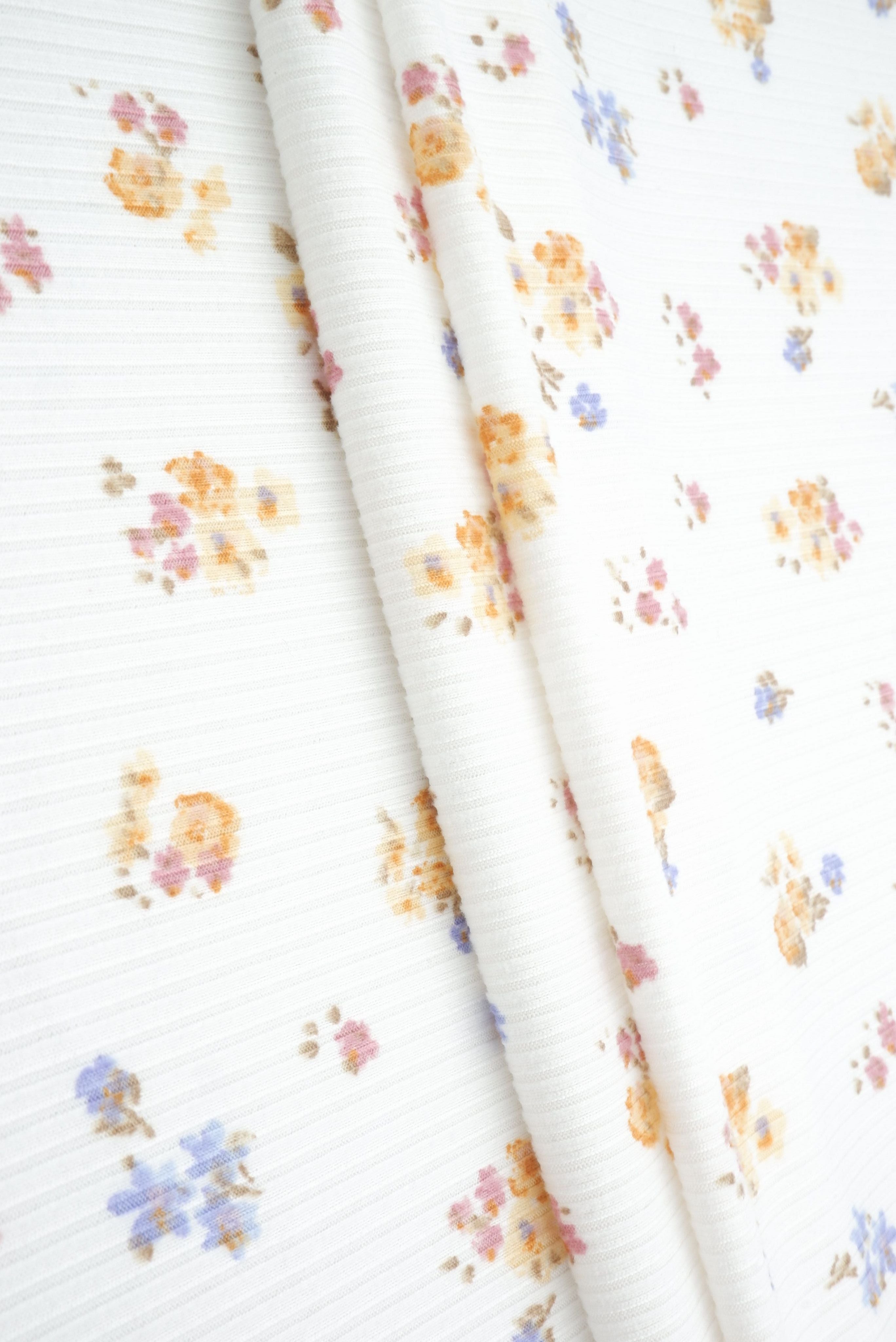 Rib Ditsy Floral Print Knit Fabric KNT3422-M11002B