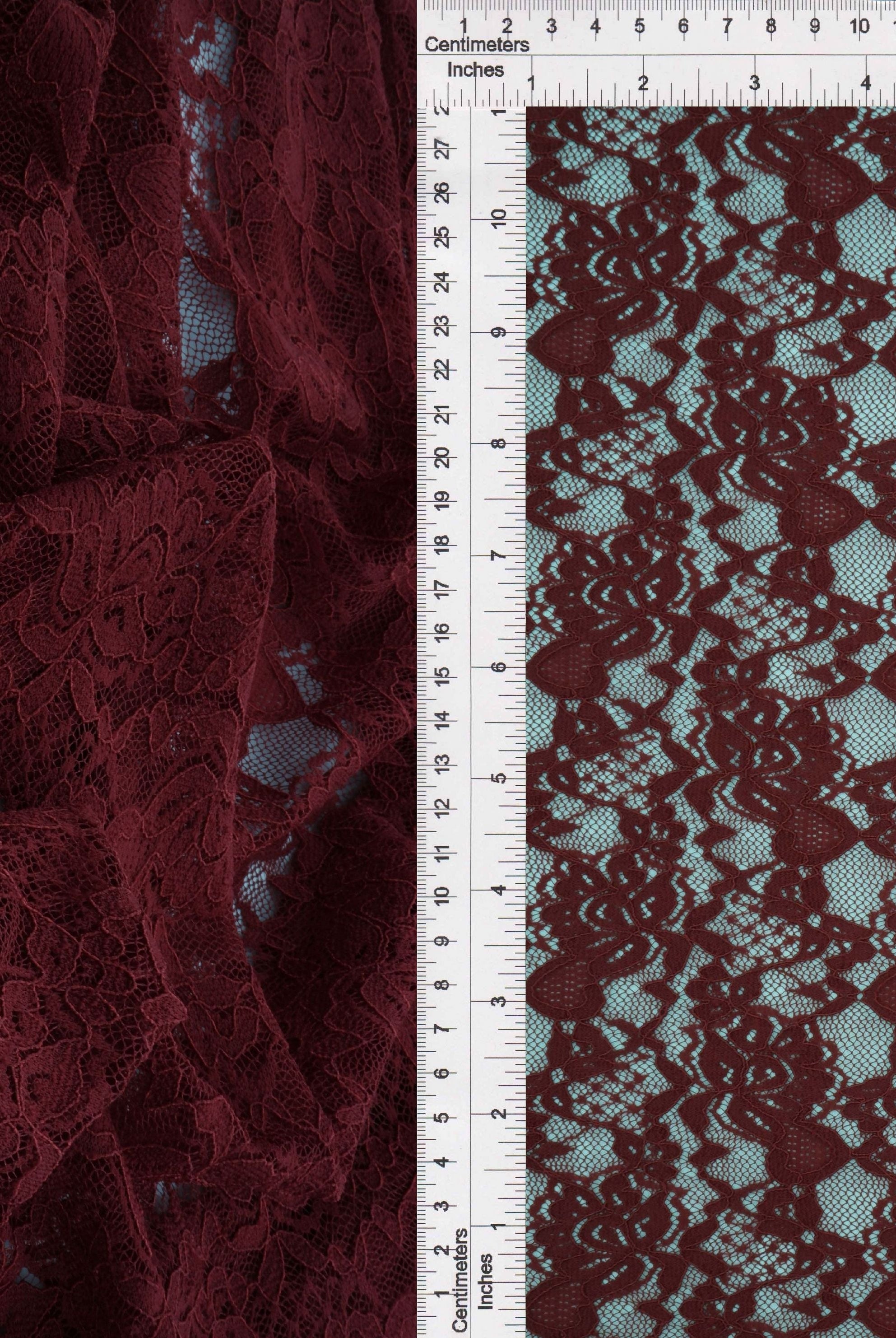 Floral Double Border Lace Fabric - LACE4478