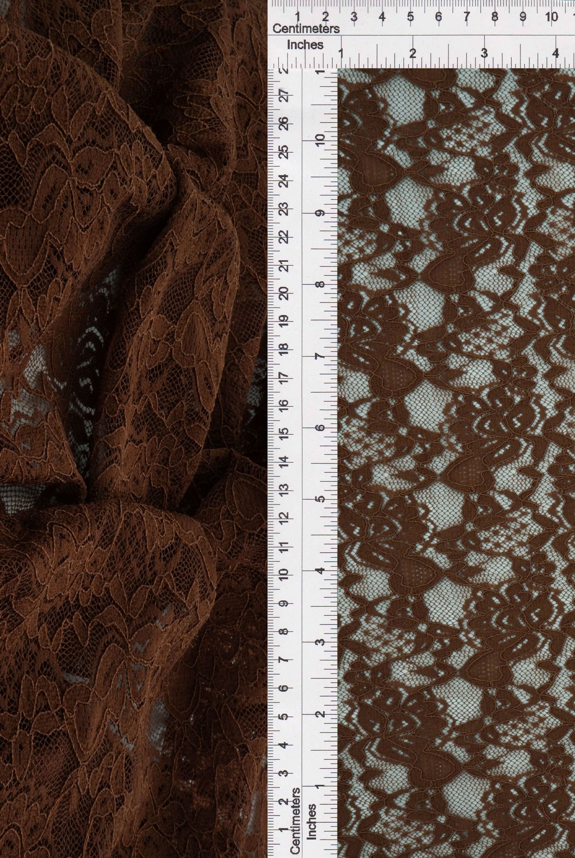 Floral Double Border Lace Fabric - LACE4478